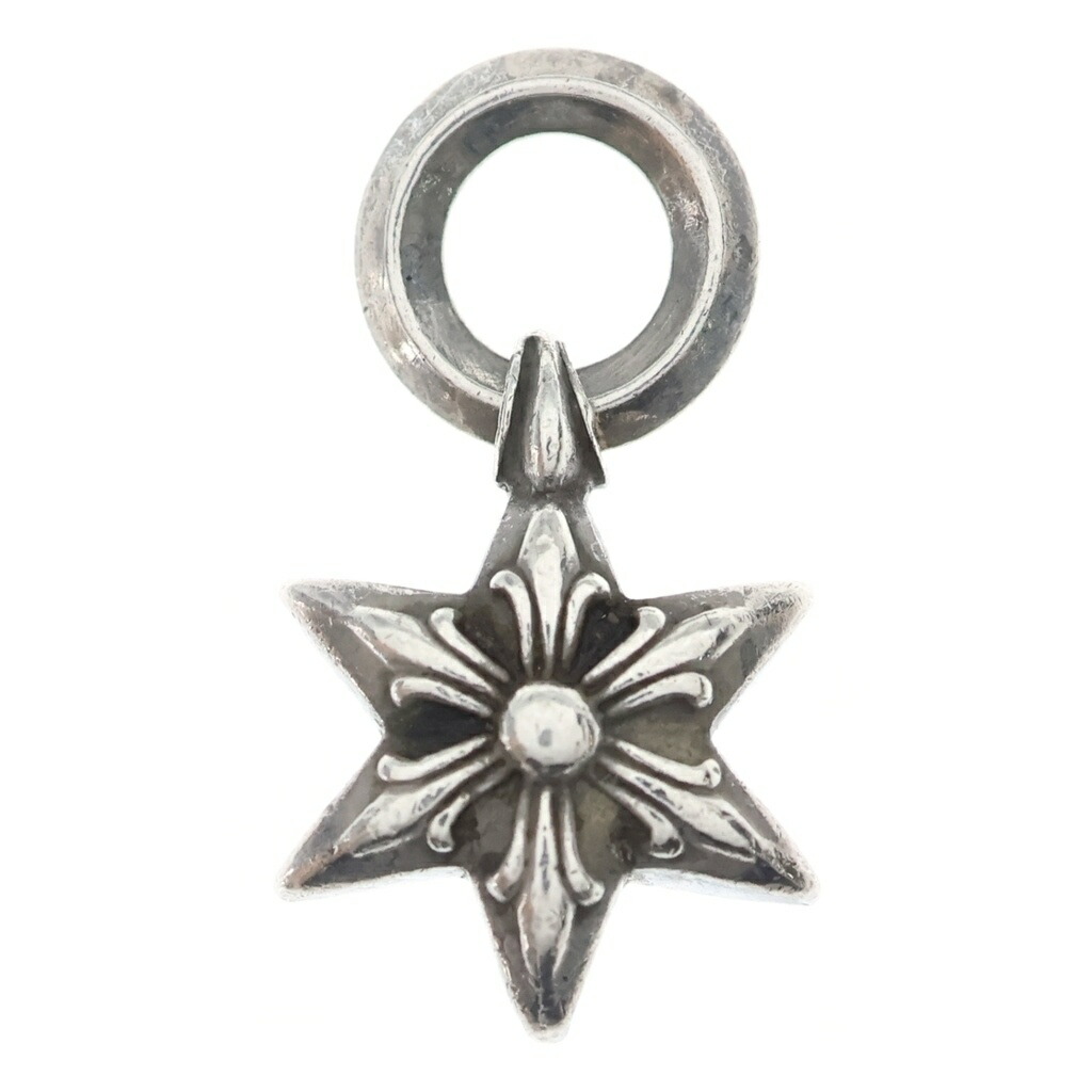 CHROME HEARTS(クロムハーツ) STAR CHARM 6尖んがりはやりっ児引きつける しろがね色首飾りとっ始め【中古】【度合いB】【色つやしろがね色】【取りまわしバス発着場渋谷】