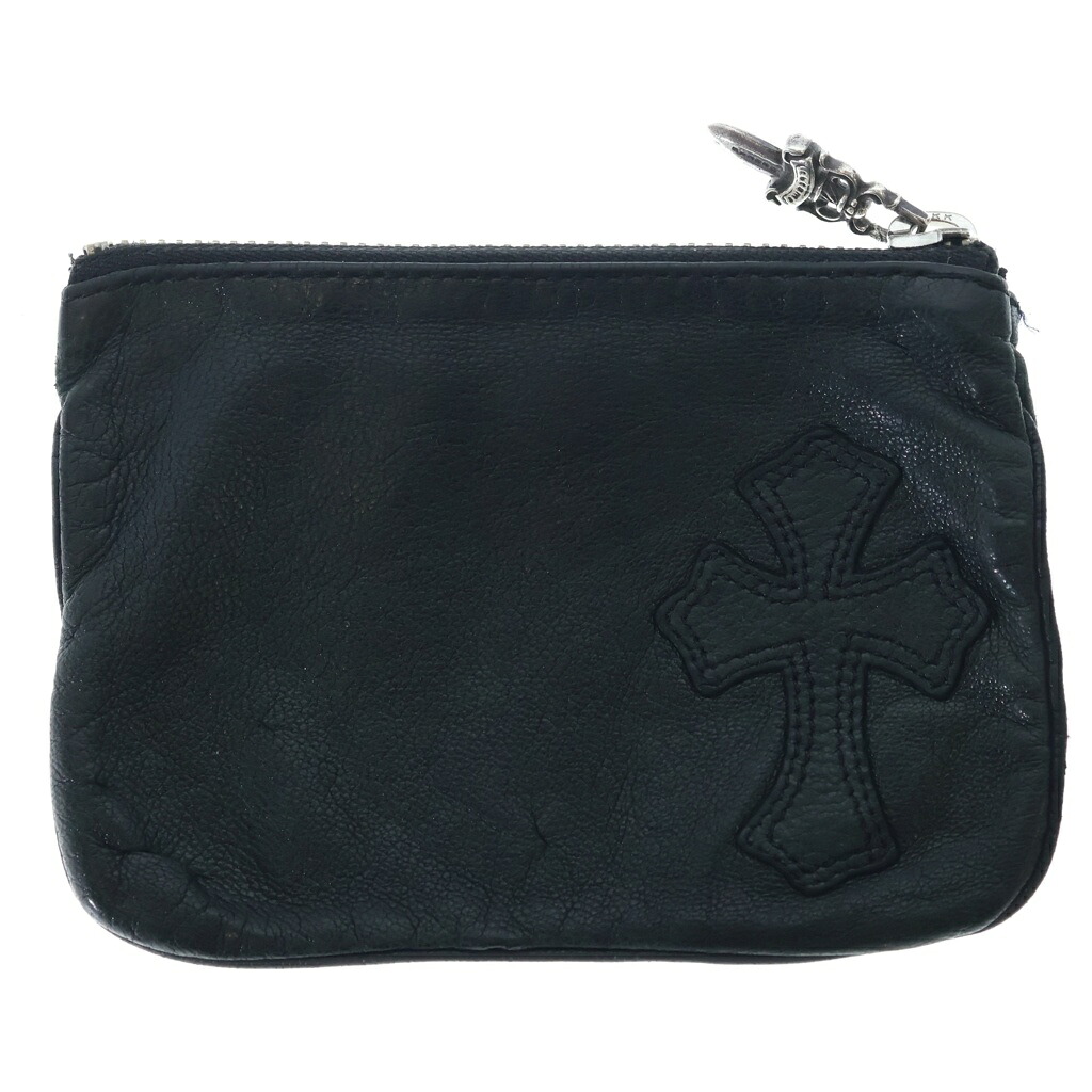 CHROME HEARTS(クロムハーツ) ZPR CHNG PURSE チェンジパース クロスパッチダガージップコインケース【中古】【度合いB】【色つや黒いこと】【取りまわしバス発着場BRINGご廟店】