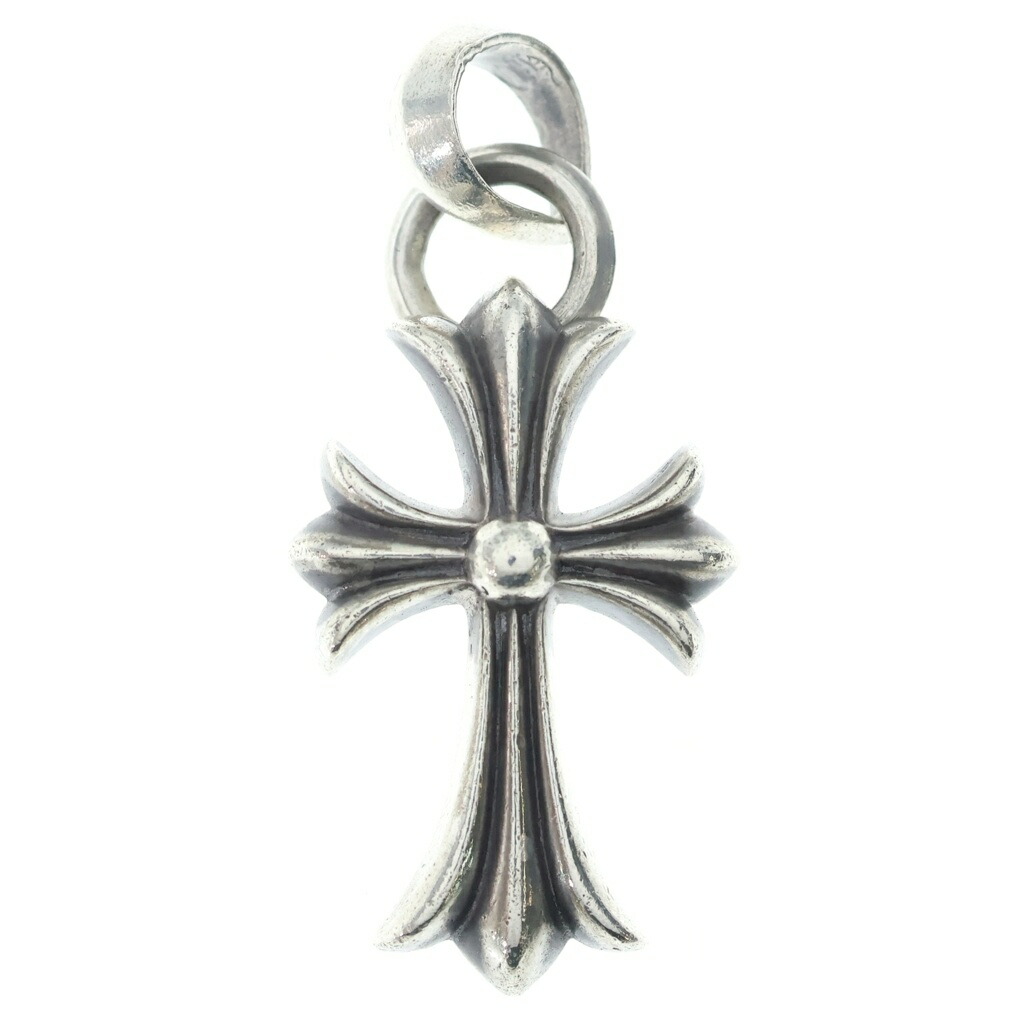 CHROME HEARTS(クロムハーツ) CH CRS SML W/BALE Wベイル スモールCHはりつけ台 シャンデリヤとっ始め しろがね色 BCA218【中古】【度合いB】【色つやしろがね色】【取りまわしバス発着場BRING横浜ビブレ店】