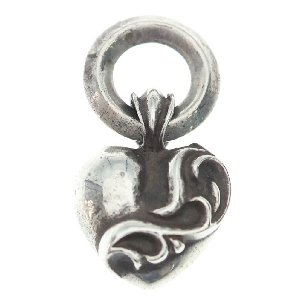 CHROME HEARTS(クロムハーツ) HEART CHARM ハート形惹き付ける シャンデリヤいの一番 しろがね色 BCA277【中古】【座標軸B】【色合いしろがね色】【取りまわしバス発着場渋谷】