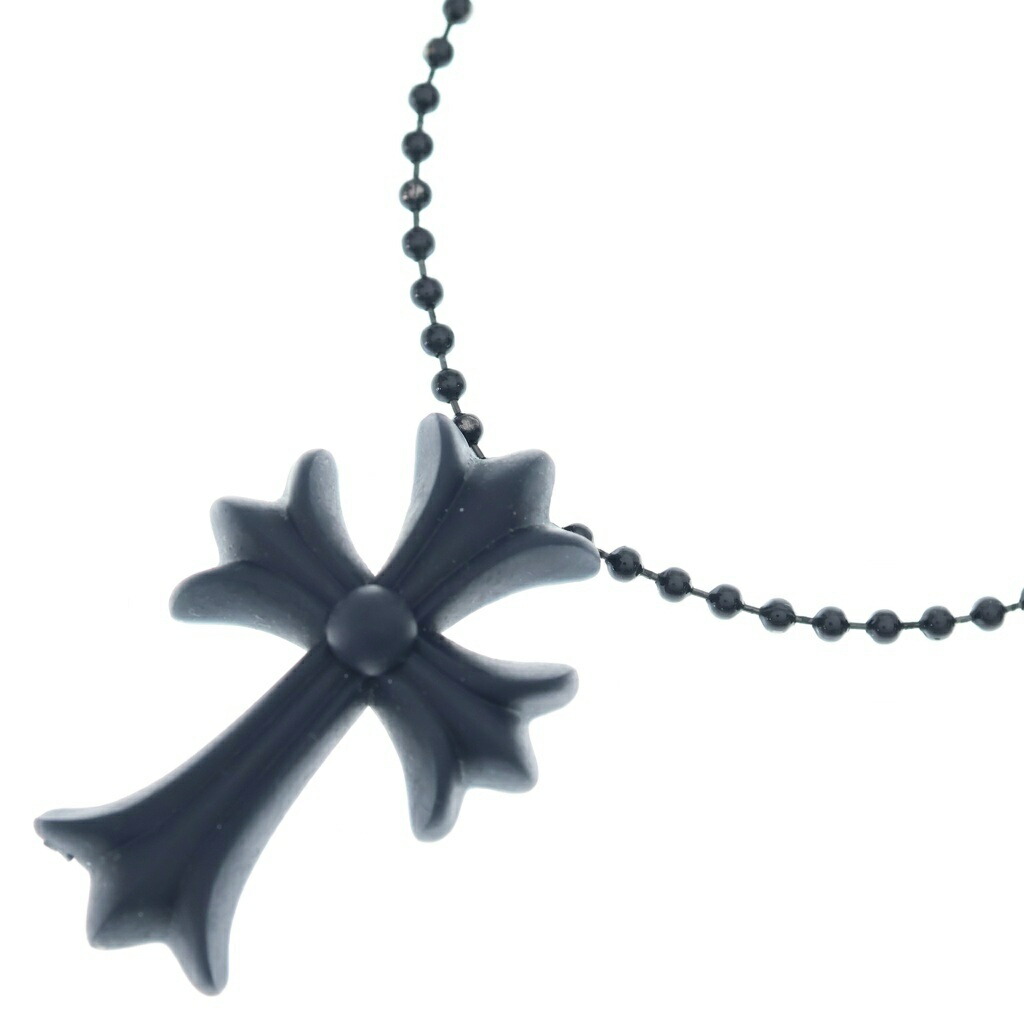 CHROME HEARTS(クロムハーツ) RUBBER CH CRS SML スモールCHはりつけ台 天然ゴム首飾り ケイ素樹脂 黒いこと BCA306【中古】【度合いB】【色つや黒いこと】【取りまわしバス発着場OneStyle新宿店】