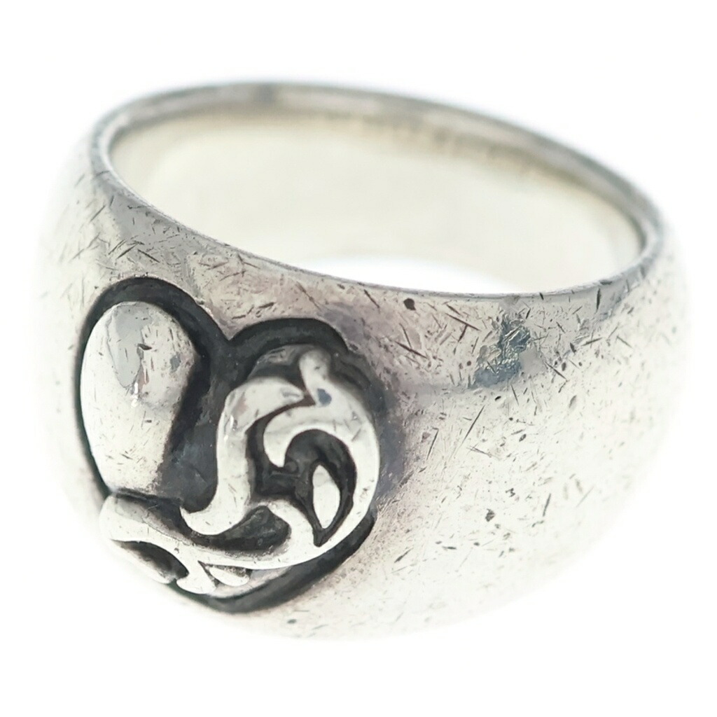 CHROME HEARTS(クロムハーツ) 大いさ:11.5号 HEART IN BAND ハートインバンドリング しろがね色【中古】【座標軸B】【色合いしろがね色】【取りまわしバス発着場OneStyle新宿店】