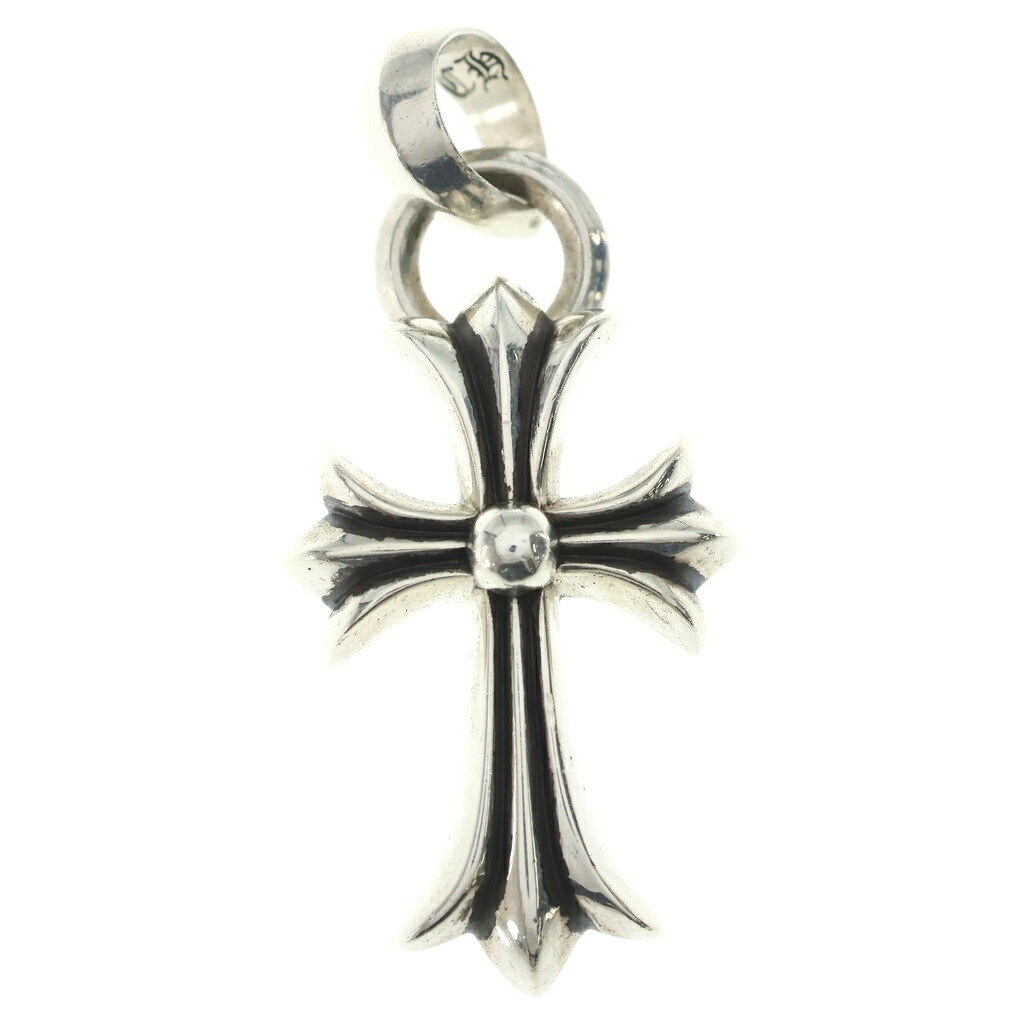 CHROME HEARTS(クロムハーツ) 大きさ:- CH CRS SML W/BALE Wベイル スモールCH差し交わす シャンデリヤいの一番 しろがね色 BCA218【中古】【座標軸B】【色合いしろがね色】【取りまわしバス発着場OneStyle名古屋運動場店】