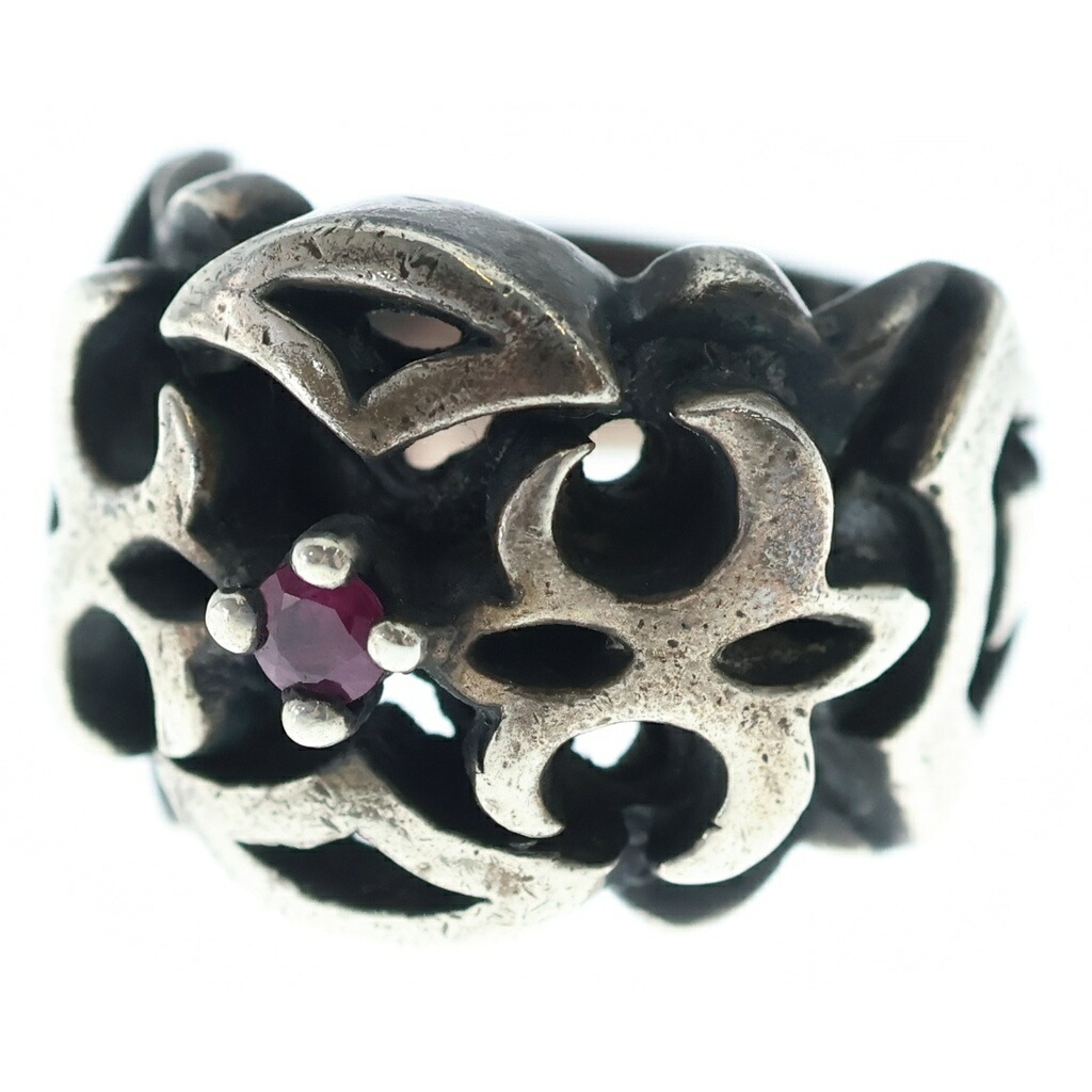 NO BRAND(否ブランド名) 大きさ:19.0号 Stone Ring 真っただ中石ころ 輪っか しろがね色【中古】【座標軸B】【色合いしろがね色】【取りまわしバス発着場BRING横浜ビブレ店】
