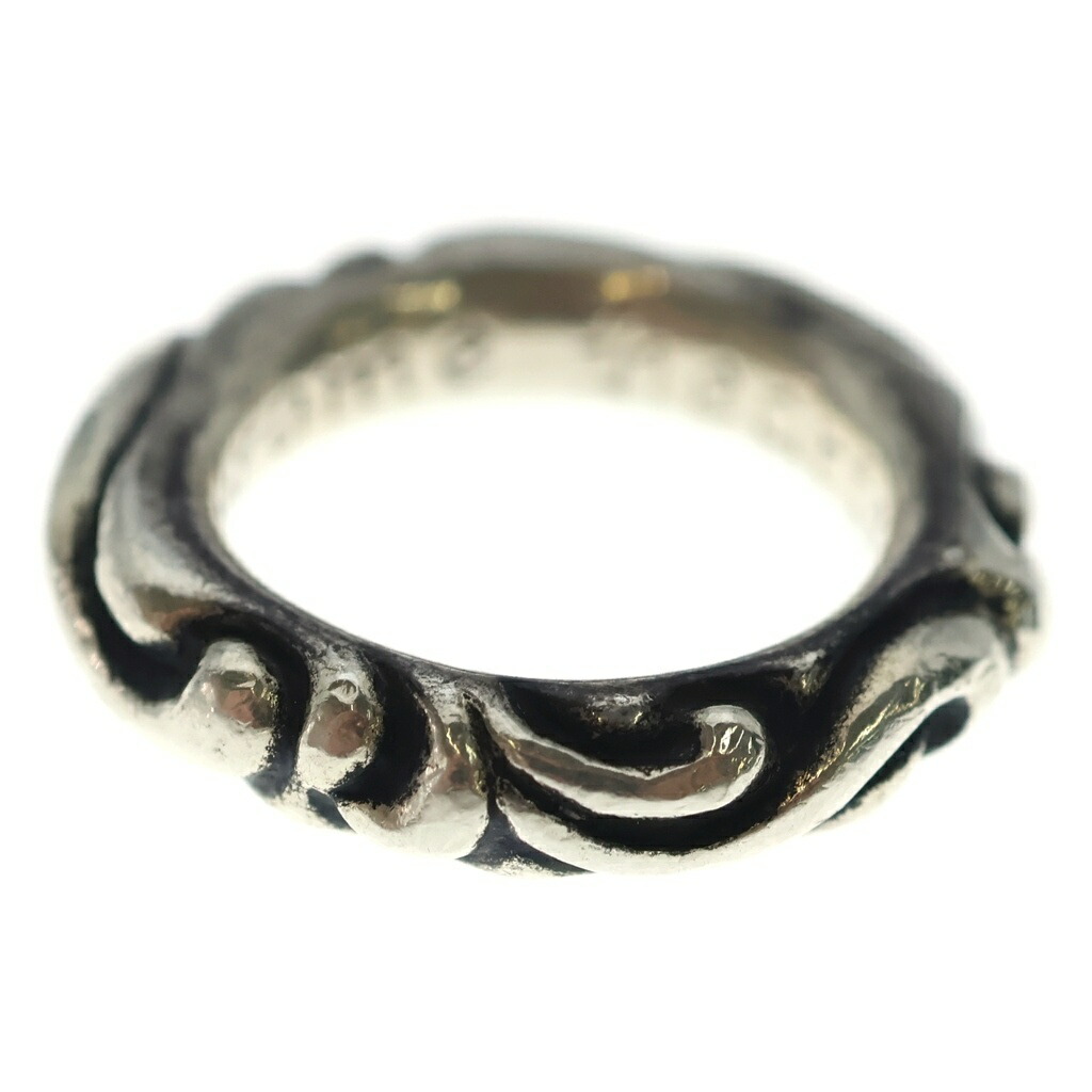 CHROME HEARTS(クロムハーツ) 大きさ:9号 SCRL BAND スクロールダンス楽隊 輪っか しろがね色 BCA351【中古】【度合いB】【色つやしろがね色】【取りまわしバス発着場渋谷】