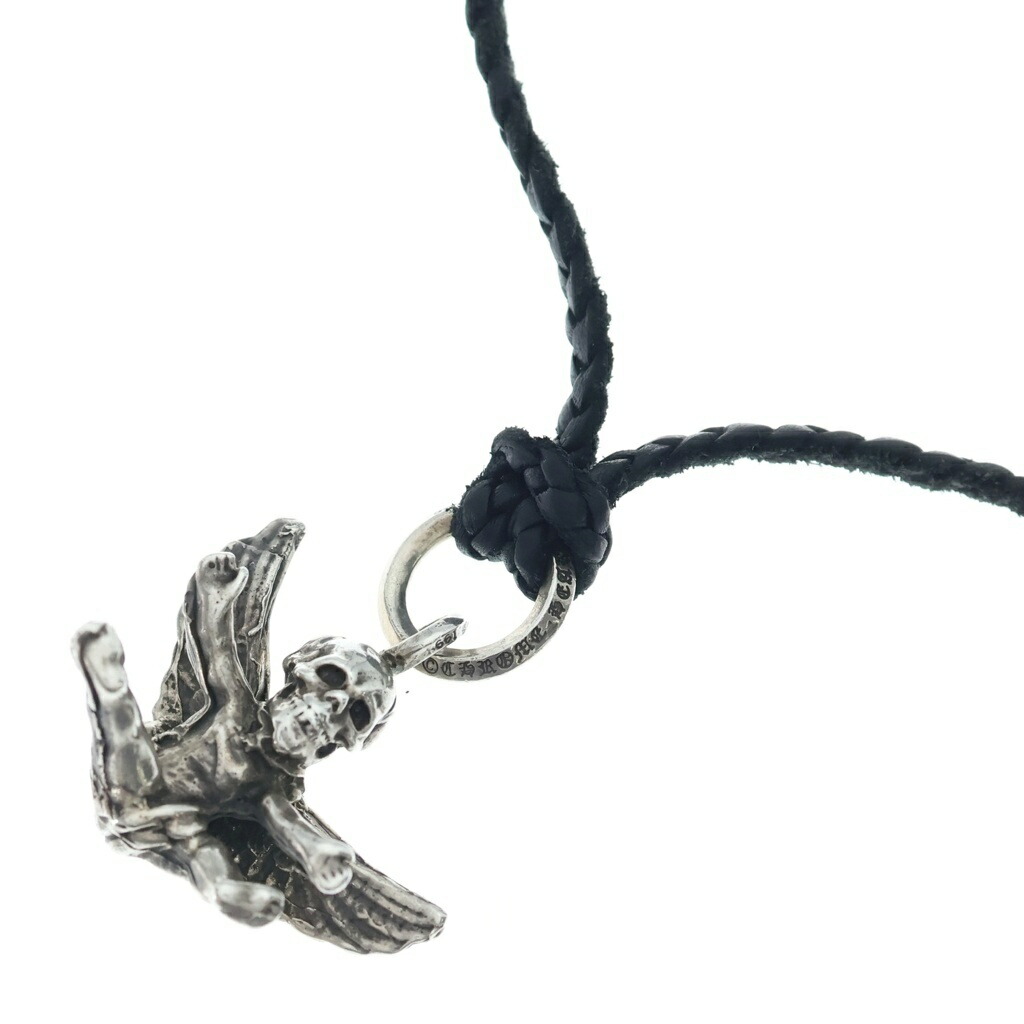 CHROME HEARTS(クロムハーツ) 大きさ:- FOTI MISS LERLENE LEATHER BRAID フォティ ミスラーレン レザーブレイド シャンデリヤ 首飾りいの一番 しろがね色【中古】【座標軸B】【色合いしろがね色】【取りまわしバス発着場OneStyle名古屋運動場店】
