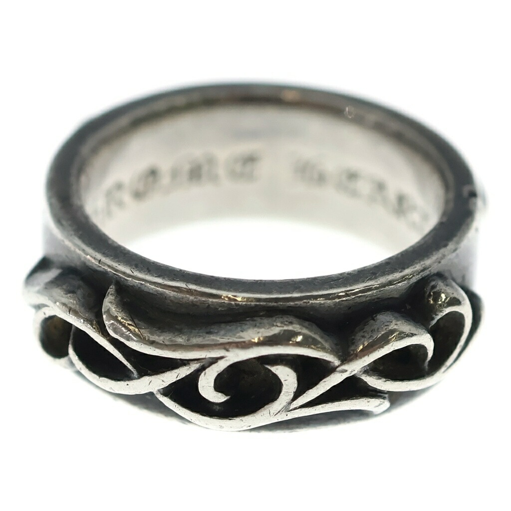 CHROME HEARTS(クロムハーツ) 大きさ:21.5号 DBL NARROW VINE BAND ダブルナロー ヴァインバンド しろがね色輪っか【中古】【座標軸B】【色合いしろがね色】【取りまわしバス発着場原宿】