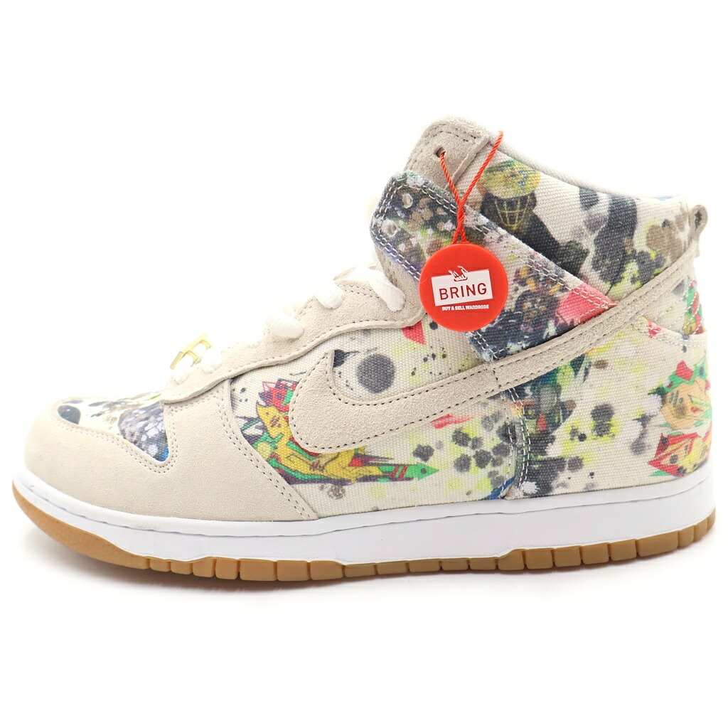 NIKE SB(ナイキエスビー) 大きさ:28.5珊 23AW ×Supreme DUNK HIGH シュプリーム ダンク ラメルジー ハイカットスニーカー ベージュ US10.5/28.5珊 FD8779-100【中古】【度合いA】【色つやベージュ】【取りまわしバス発着場原宿】