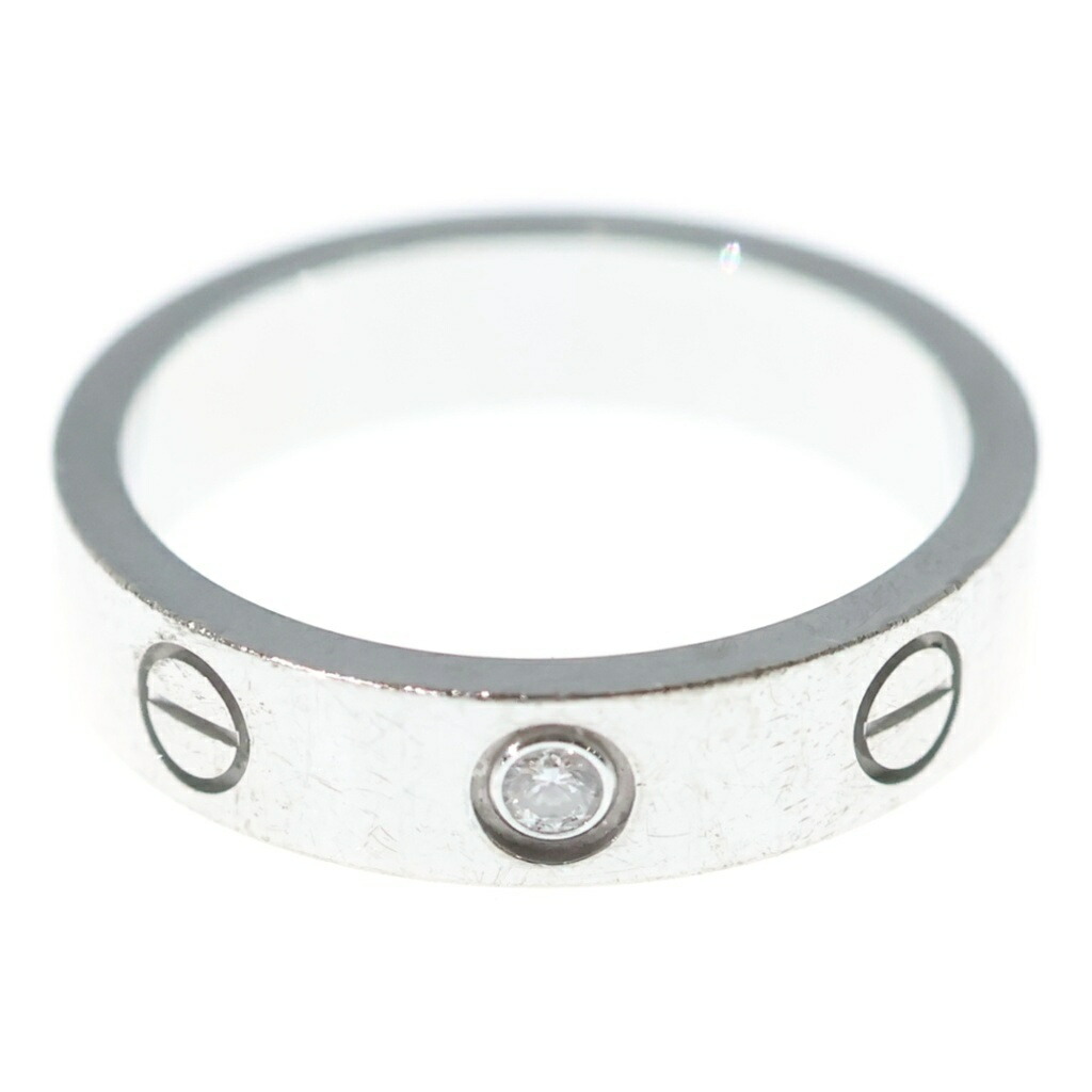 Cartier(カルティエ) サイズ:48 K18 WG 1Pダイヤ ラブリング ホワイトゴールド【中古】【程度B】【カラーシルバー】【取扱店舗BRING福岡天神店】｜ブランド買取・販売　BRING