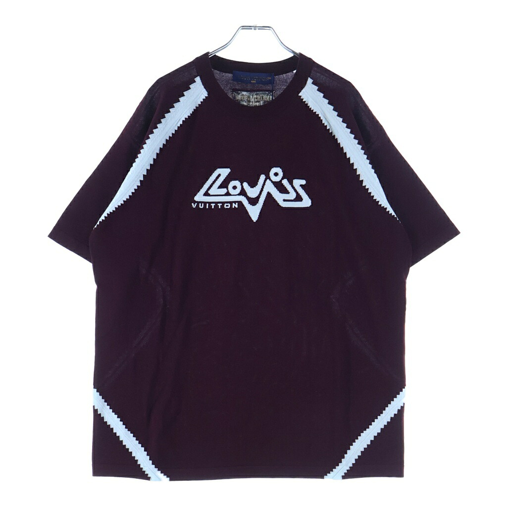 LOUIS VUITTON(ルイヴィトン) サイズ:XL ショートスリーブ インタルシア 半袖ニット ボルドー RM232【中古】【程度A】【カラーレッド】【取扱店舗BRING横浜ビブレ店】|ブランド買取・販売 BRING