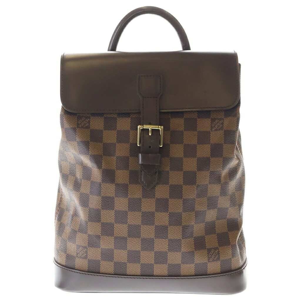 LOUIS VUITTON(ルイヴィトン) ダミエ ソーホー PVC レザー リュックサック バックパック ゴールド金具 ブラウン N51132【中古】【程度B】【カラーブラウン】【取扱店舗新宿】|ブランド買取・販売 BRING