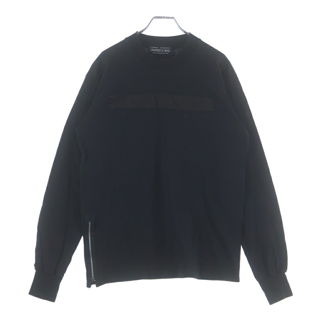 Geoffrey B.Small(ジェフリービースモール) Zip Designed L/S Tee 脇ジップ 長袖プルオーバー カットソー お手々お手伝いさん 黒いこと【中古】【座標軸B】【色合い黒いこと】【取りまわしバス発着場AWESOME原宿店】