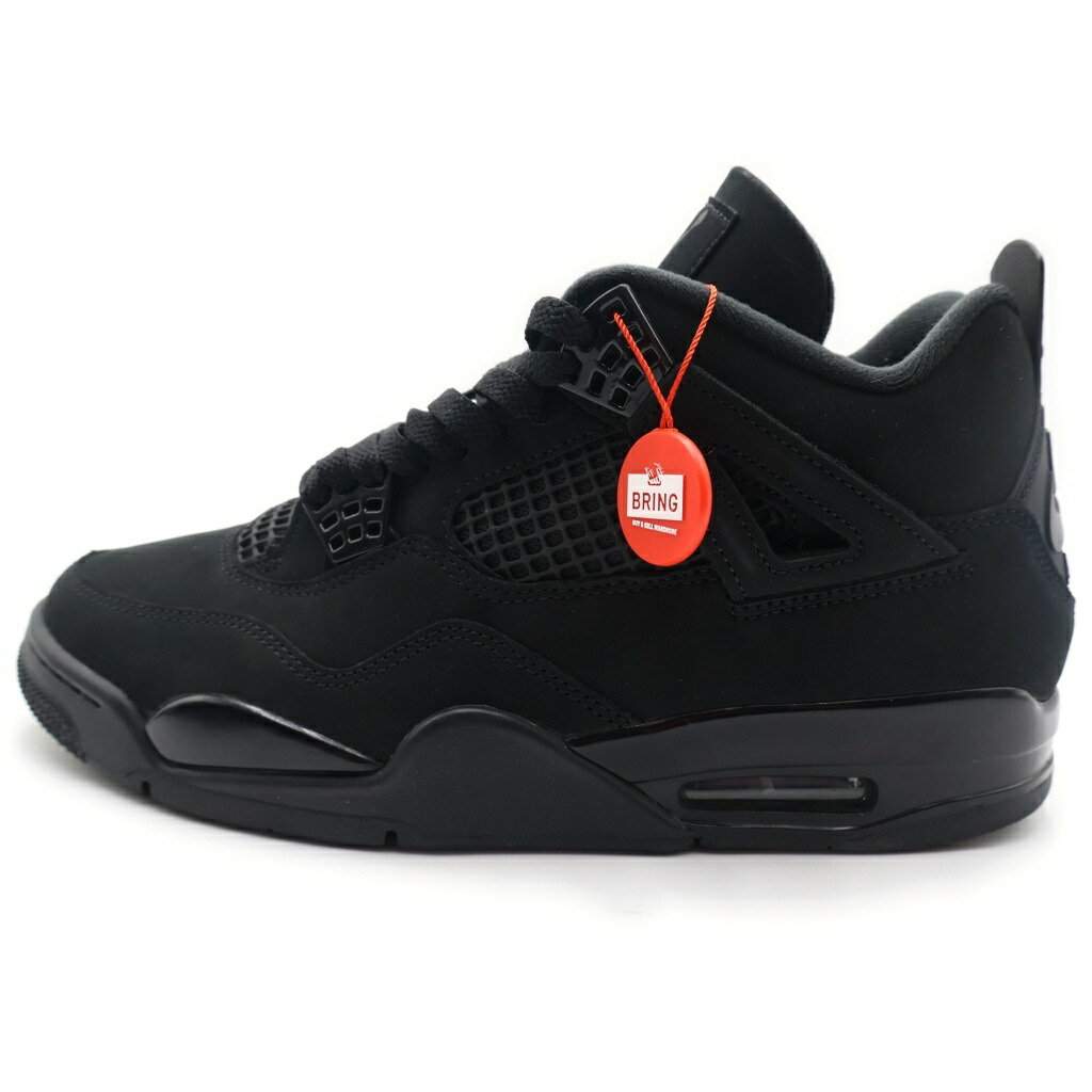 NIKE(ナイキ) 大きさ:US11/29珊 AIR JORDAN 4 BLACK CAT ジョーダン4 ブラックキャット ハイカットスニーカー 黒いこと US11/29珊 CU1110-010【中古】【度合いA】【色つや黒いこと】【取りまわしバス発着場BRING仙台店】