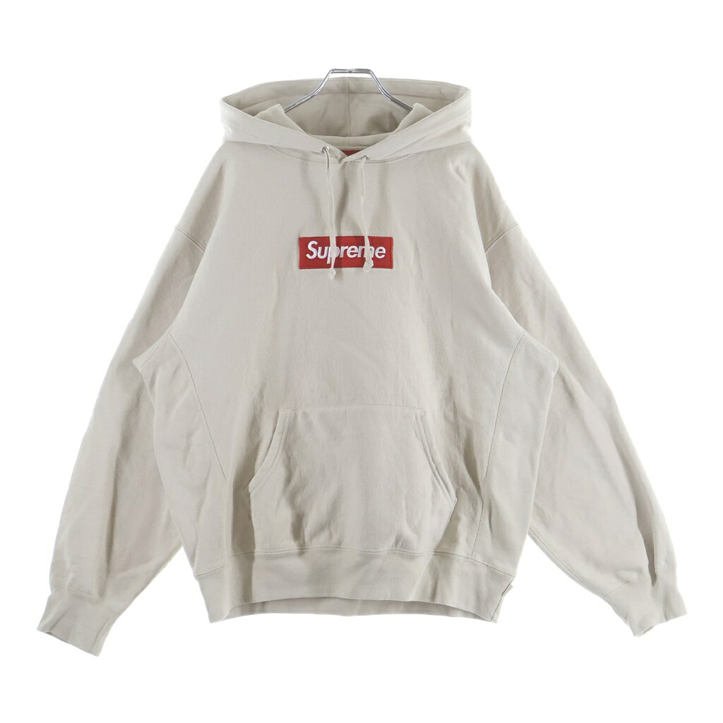 SUPREME(シュプリーム) 大きさ:M 24AW Box Logo Hooded Sweatshirt ボックス席ロゴタイプ プルオーバーパーカーフーディ ベージュ【中古】【度合いB】【色つやベージュ】【取りまわしバス発着場BRING札幌店】