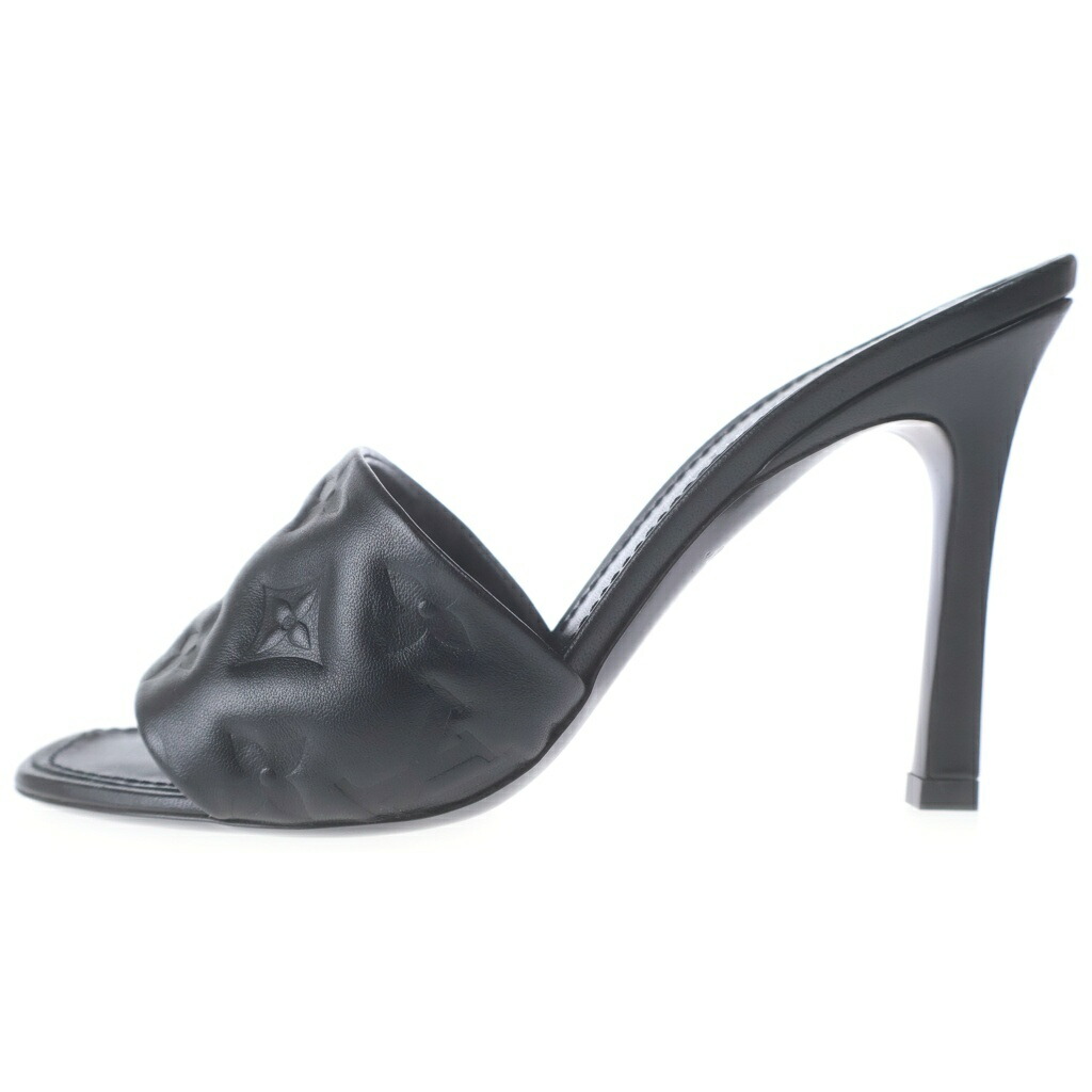 LOUIS VUITTON(ルイヴィトン) 大きさ:37 Revival Line Mule モノグラム 返り咲き 伝達ルート ミュール ノワール BRO291【中古】【度合いA】【色つや黒いこと】【オンライン押さえる商いもの】