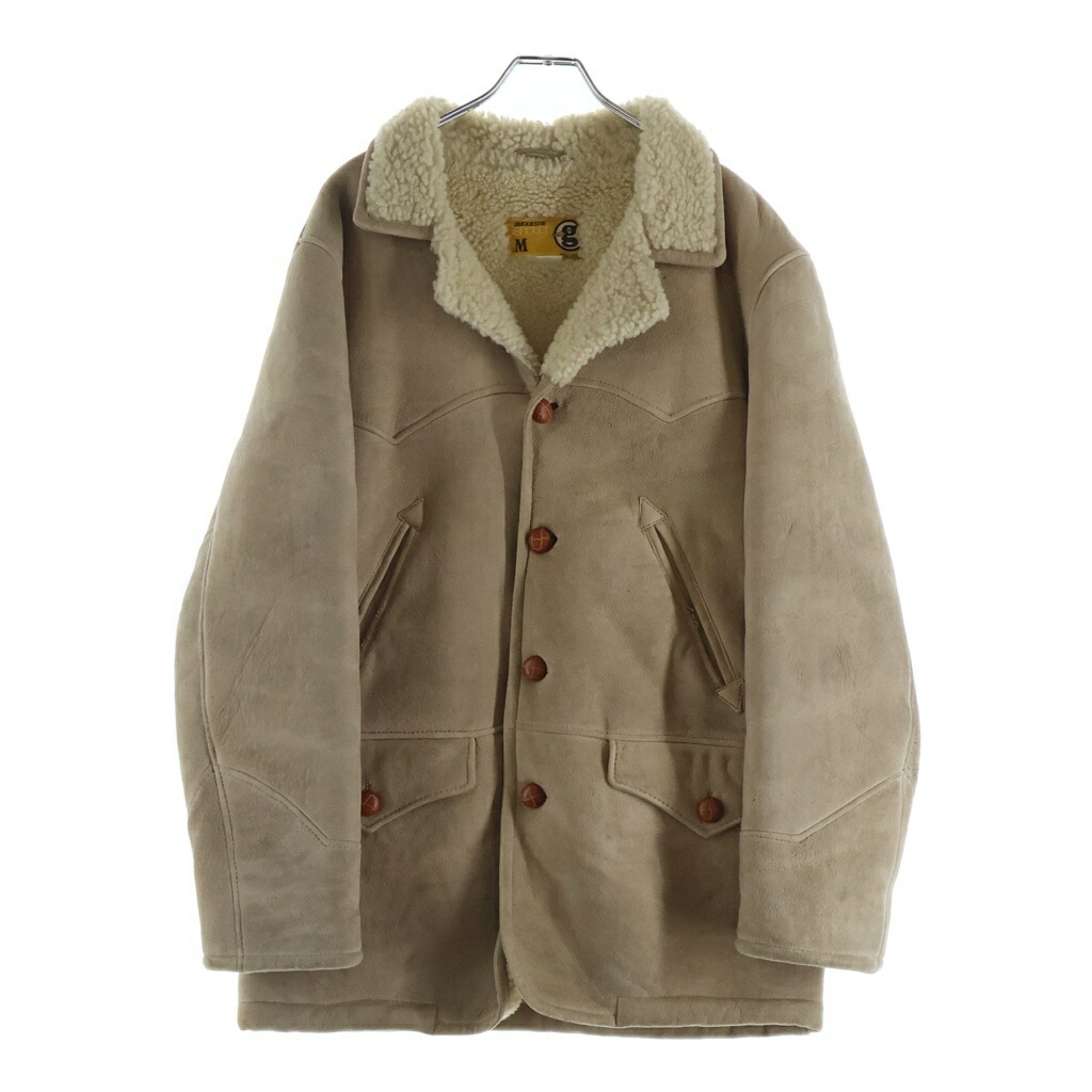 GOODENOUGH(グッドイナフ) 大いさ:M 90S VINTAGE 2ND ヴィンテージ 二番め シープスキンレザー ムートンコート 上衣 ベージュ【中古】【座標軸B】【色合いベージュ】【オンライン制限事項商いもの】