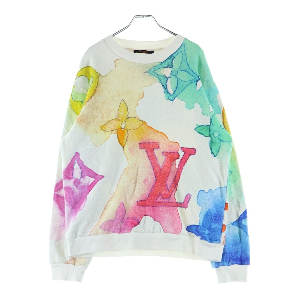 LOUIS VUITTON(ルイヴィトン) 大きさ:L 21SS モノグラム・ウォーターカラー・ジャイアント・クルーネックトレーナー 汗水 白いこと/マルチ色合い RM211V 金4 HLY02W【中古】【座標軸B】【色合い白いこと】【取りまわしバス発着場BRING仙台店】