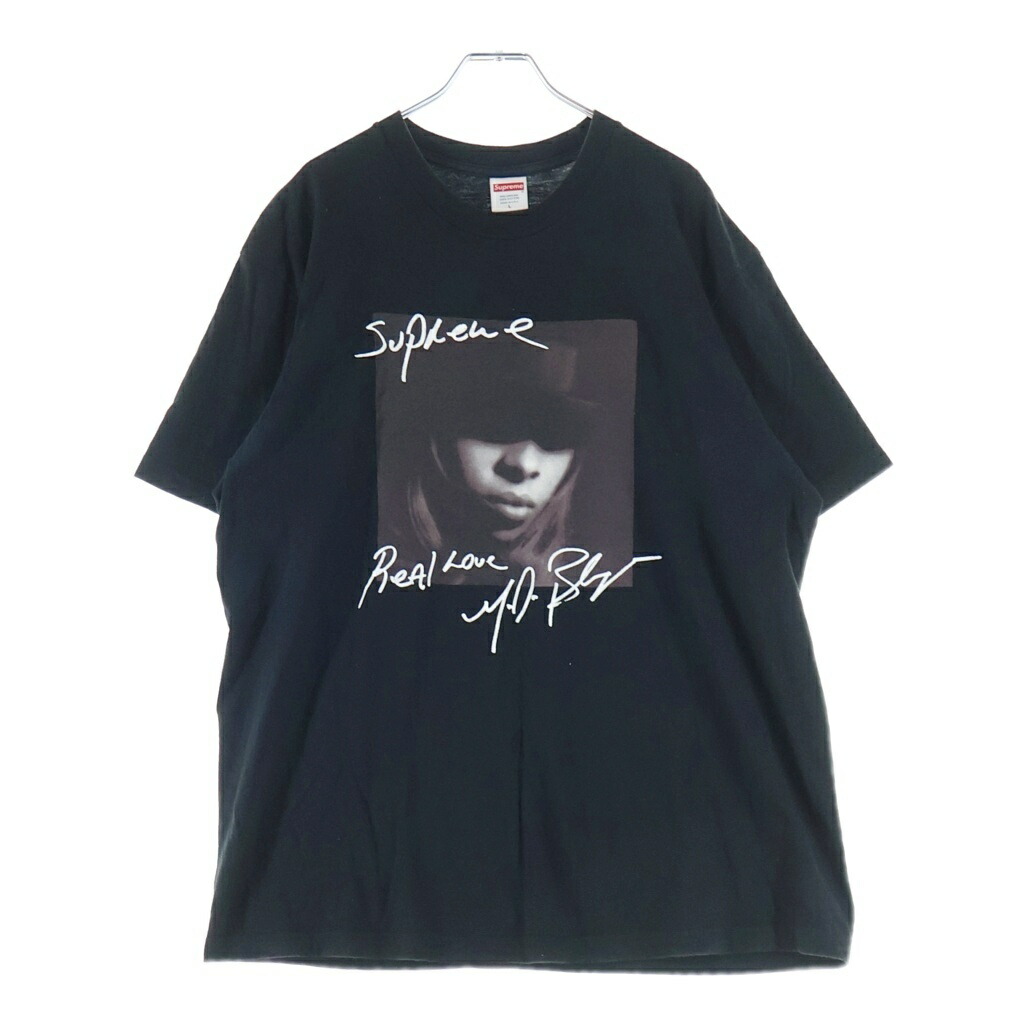 SUPREME(シュプリーム) 大きさ:L 19AW Mary J. Blige Tee メアリーJブライジ 映し絵刷り上げる 半袖ティーシャツ カットソー 黒いこと【中古】【度合いB】【色つや黒いこと】【取りまわしバス発着場BRING仙台店】
