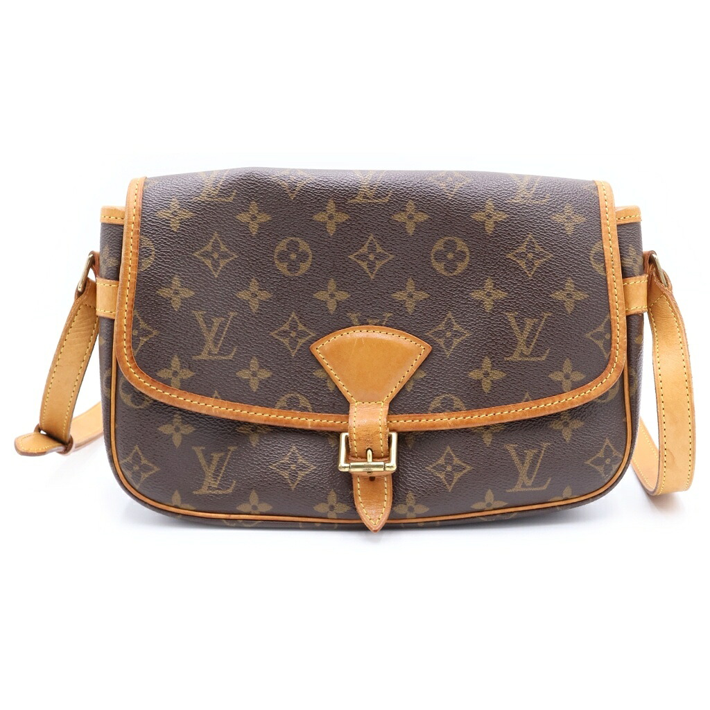 LOUIS VUITTON(ルイヴィトン) モノグラム ソローニュ ショルダーバッグ 肩肉ポシェット 赤銅色 なめし革×PVC M42250 ゴールド金具【中古】【度合いB】【色つや赤銅色】【取りまわしバス発着場渋谷】
