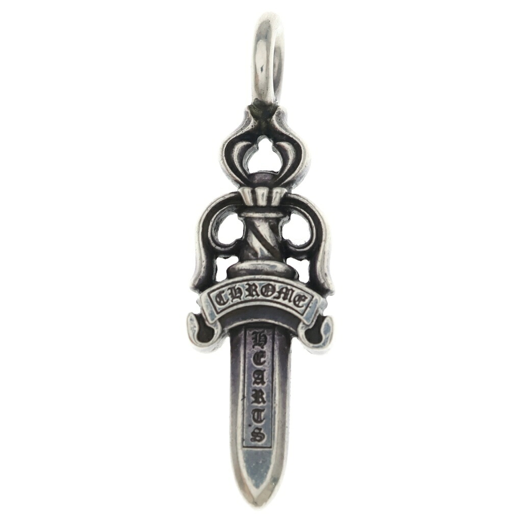 CHROME HEARTS(クロムハーツ) DOUBLE DAGGER ダブルダガーペンダントトップ しろがね色 BCA251【中古】【座標軸B】【色合いしろがね色】【取りまわしバス発着場OneStyle新宿店】