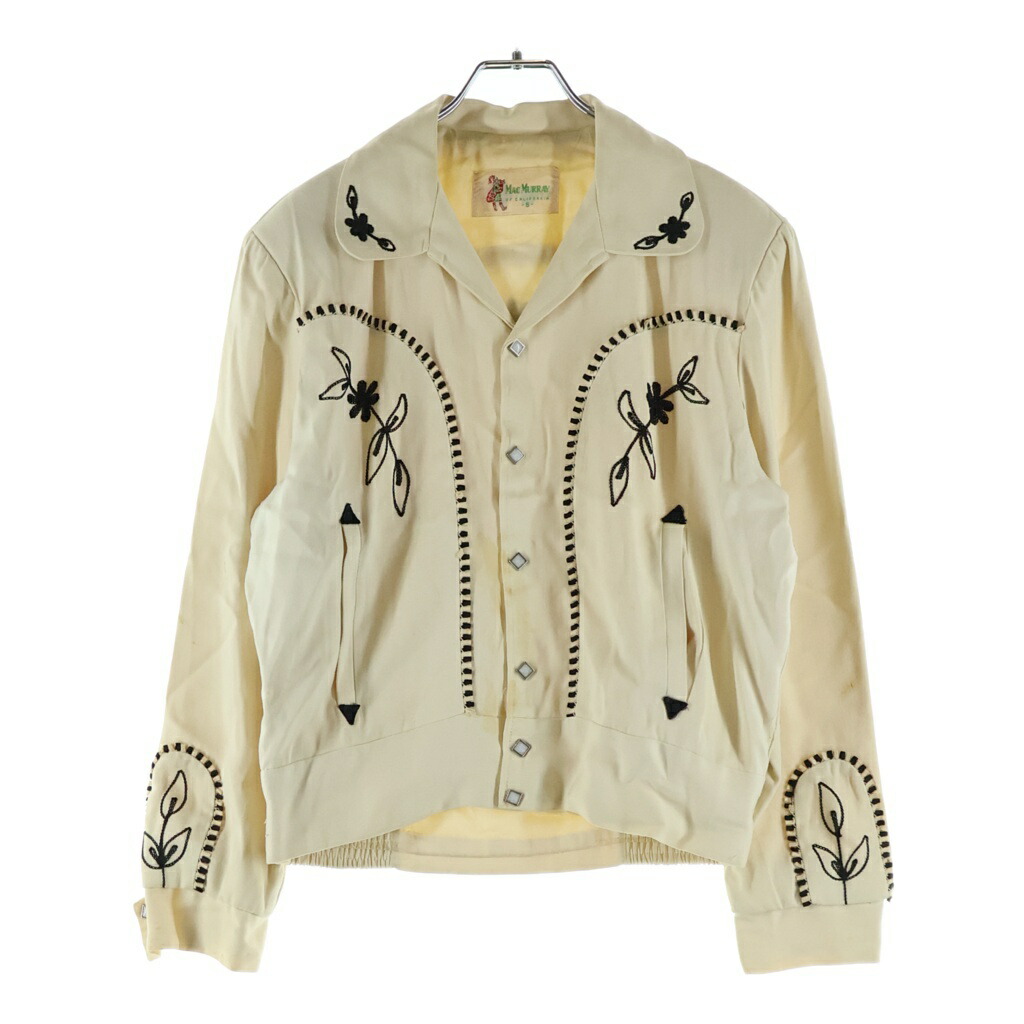 VINTAGE(ヴィンテージ) 大きさ:S 50S VINTAGE MAC MURRAY WESTERN JACKET マクマリー 人絹ギャバジン ヴィンテージ ウエスタン上衣 白いこと【中古】【度合いB】【色つや黒いこと】【取りまわしバス発着場AWESOME高円寺店】