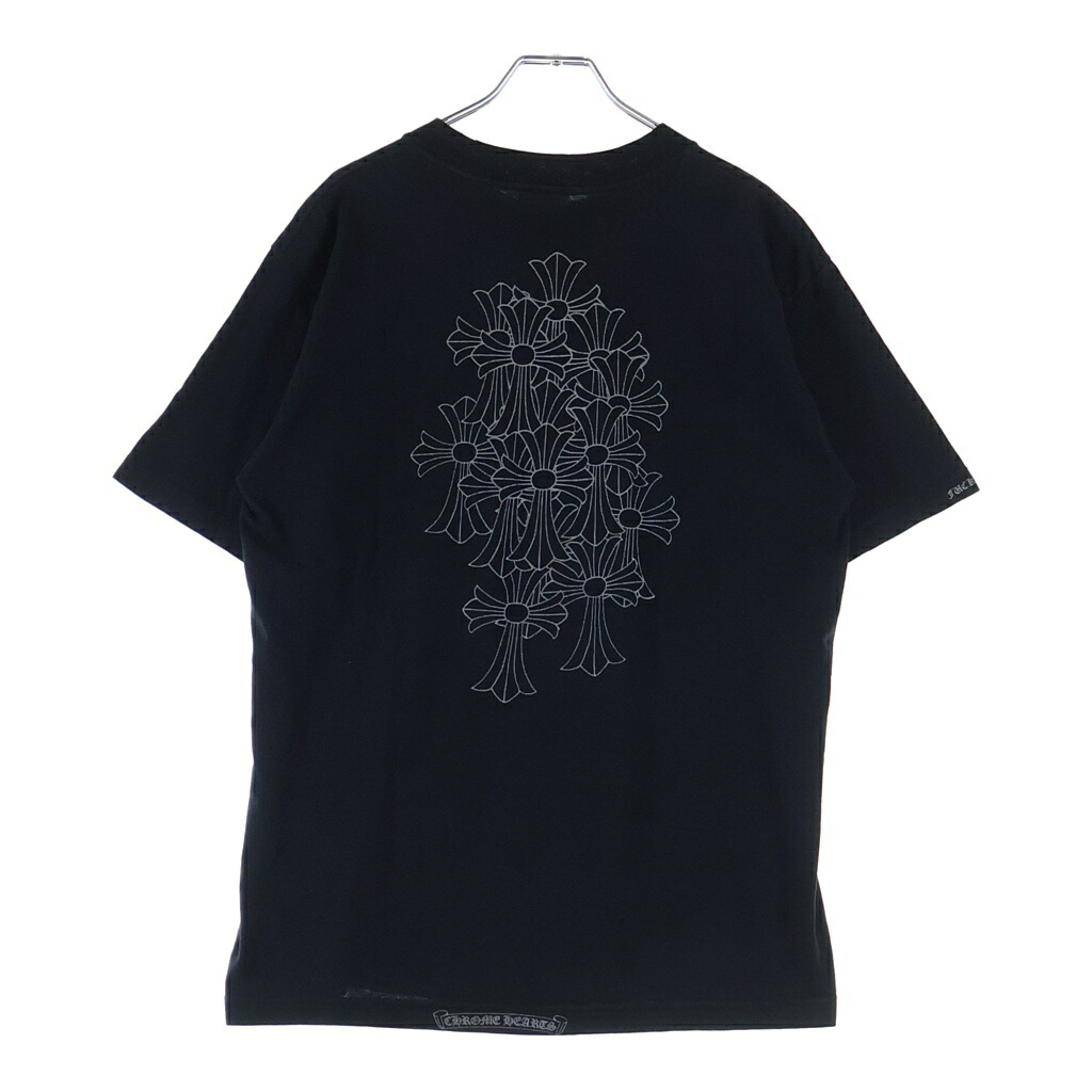 CHROME HEARTS(クロムハーツ) 大きさ:M OLD S/S TEE 年寄りの バックセメタリークロス 導管シュー胸隠し刷り上げる 半袖シャツカットソー【中古】【度合いB】【色つや黒いこと】【取りまわしバス発着場BRING福岡天神店】