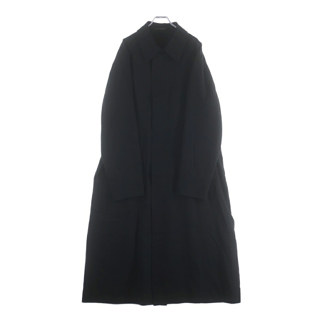 Y\u0027s for men(ワイズフォーメン) 大きさ:3 25AW WOOL GABARDINE COAT WITH STAND FRONT COLLAR ML-C03-103 羊毛 ギャバジン厚地の外套 ウィズ 照明ランプ 向こう正面 色つや 黒いこと【中古】【度合いA】【色つや黒いこと】【取りまわしバス発着場BRING札幌店】