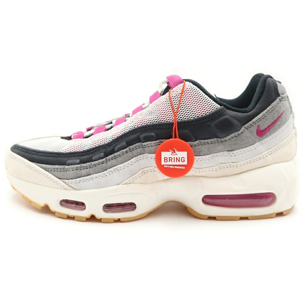 NIKE(ナイキ) 大きさ:25.0珊 Air Max 95 Summit White/Cactus Flower エア湖マックス95 HF7545-100 25珊/US7 ローカットスニーカー 白いこと【中古】【度合いB】【色つや白いこと】【取りまわしバス発着場BRING福岡天神店】