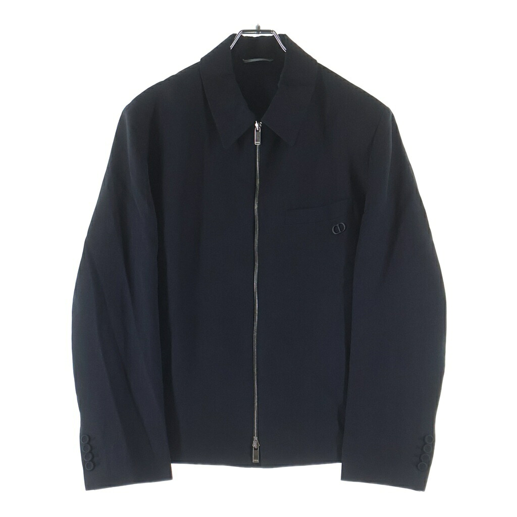 DIOR(ディオール) サイズ:48 CDロゴ ダブルジップアップジャケット ブルゾン グレー 193C243C6052【中古】【程度B】【カラーグレー】【取扱店舗BRING梅田茶屋町店】｜ブランド買取・販売　BRING