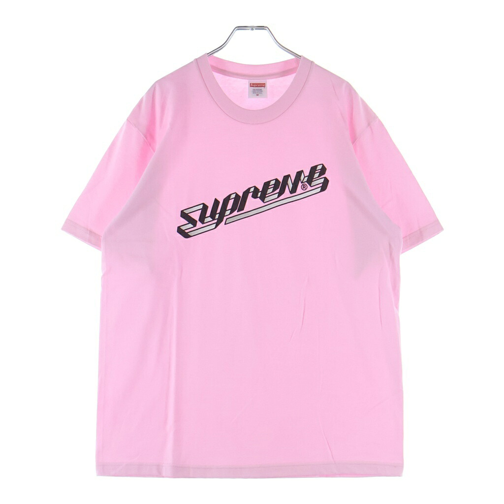 SUPREME(シュプリーム) 大きさ:M 23AW Banner S/S TEE 旗幟 半袖 労働者の一団のど首 ティーシャツ さくら色【中古】【度合いA】【色つやさくら色】【取りまわしバス発着場BRING梅田茶屋町店】