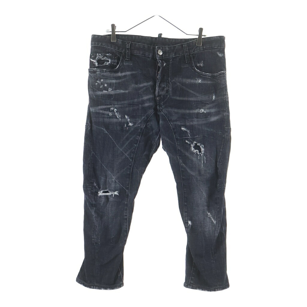 DSQUARED2(ディースクエアード) 大いさ:52 20AW 不都合産業 スキニーデニムパンツ S71B0801 黒いこと【中古】【座標軸B】【色合い黒いこと】【オンライン制限事項商いもの】