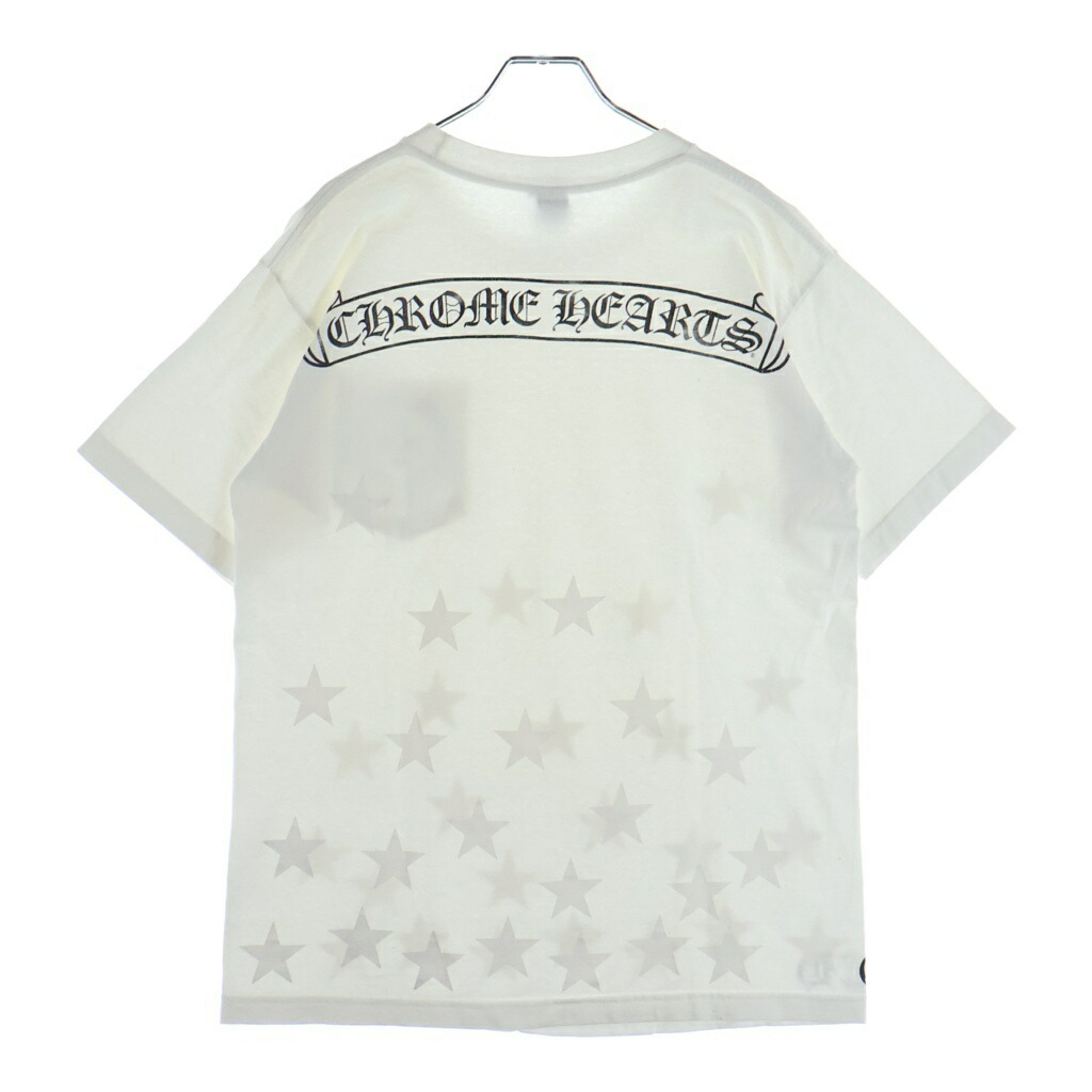 CHROME HEARTS(クロムハーツ) 大いさ:M OLD S/S TEE 年寄りの バックスクロールラベル はやりっ子刷り上げる半袖ティーシャツカットソー【中古】【座標軸B】【色合い白いこと】【取りまわしバス発着場OneStyle新宿店】