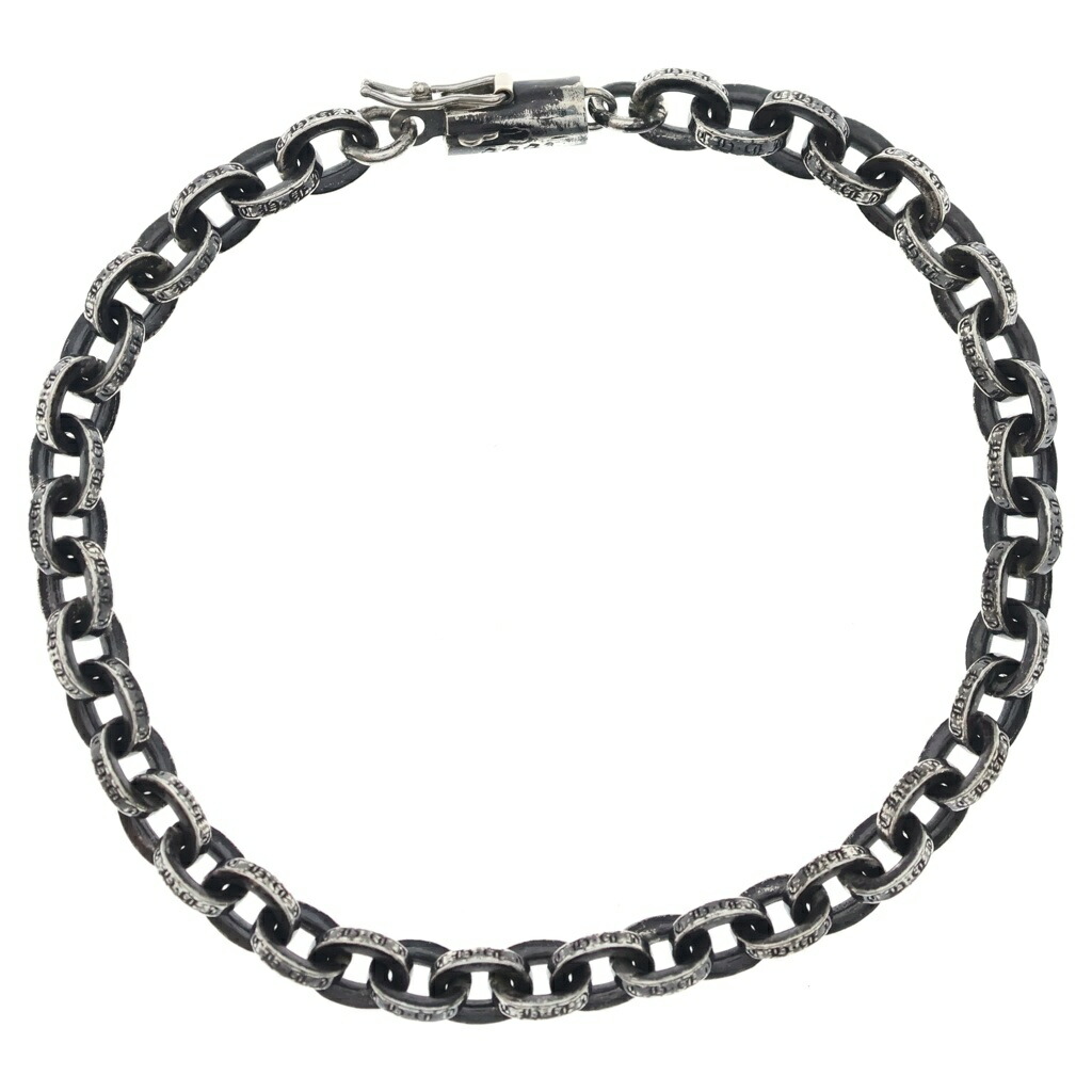 CHROME HEARTS(クロムハーツ) 大きさ:7inch PAPER CHAIN 調査報告チェーン店 腕輪 しろがね色 BCA178【中古】【度合いA】【色つやしろがね色】【取りまわしバス発着場OneStyle名古屋運動場店】