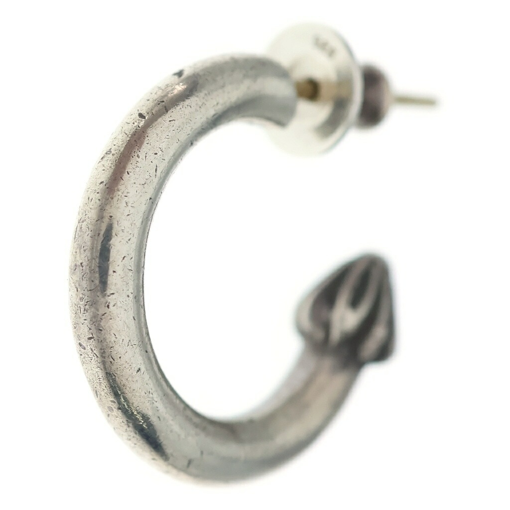 CHROME HEARTS(クロムハーツ) HOOP PLAIN 飾り気の無い フープピアス しろがね色 BCA101【中古】【座標軸B】【色合いしろがね色】【取りまわしバス発着場OneStyle名古屋運動場店】