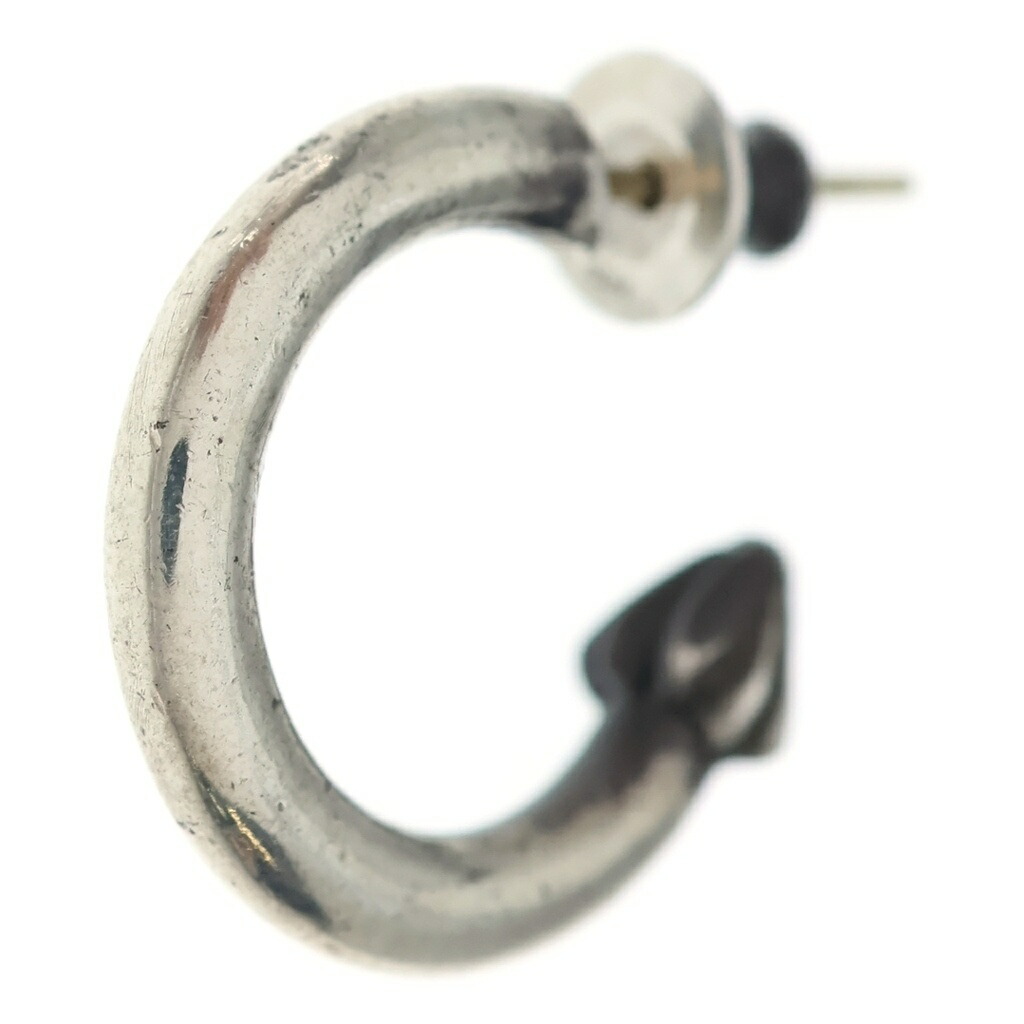 CHROME HEARTS(クロムハーツ) HOOP PLAIN 飾り気の無い フープピアス しろがね色 BCA101【中古】【座標軸B】【色合いしろがね色】【取りまわしバス発着場渋谷】