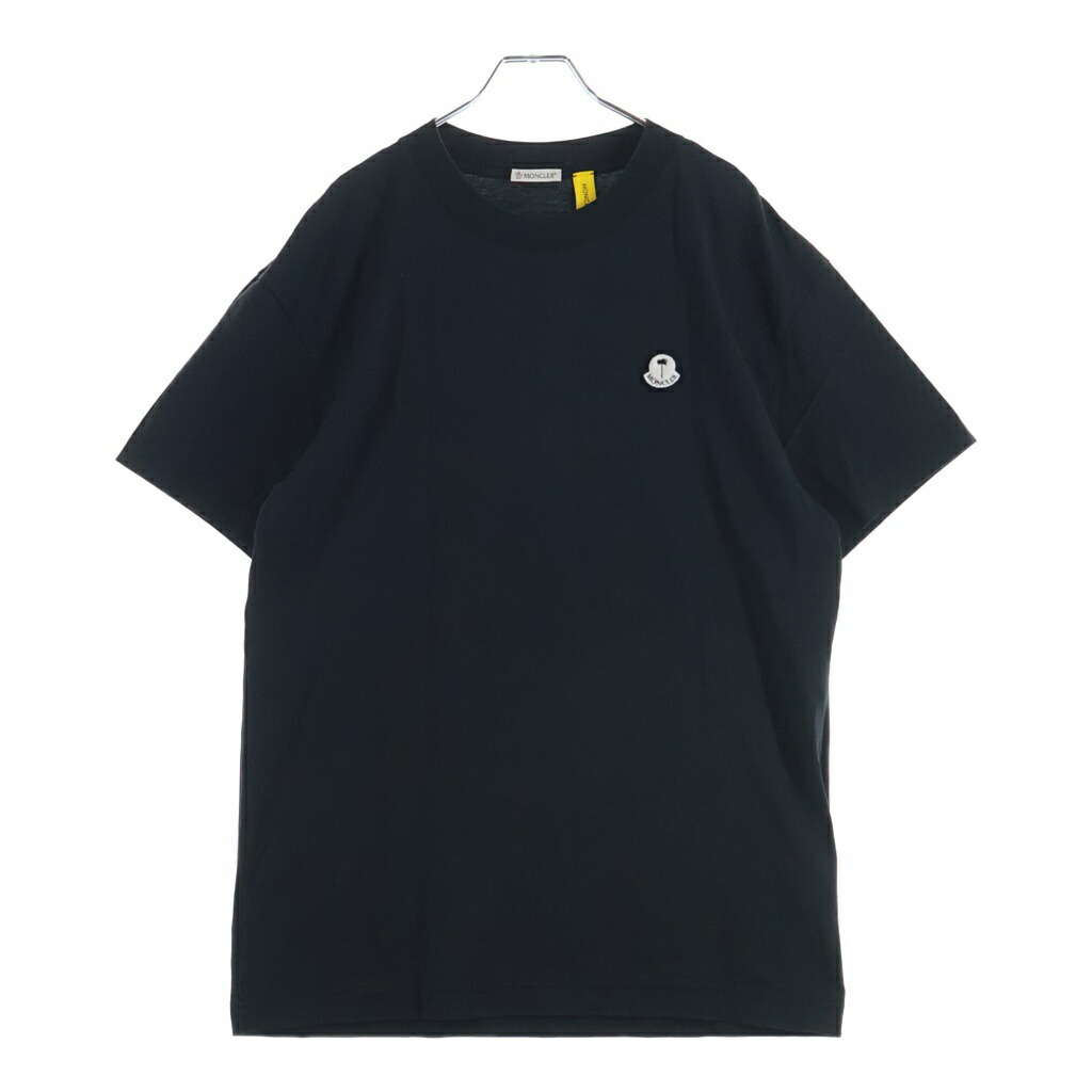 MONCLER GENIUS(モンク線路 天賦の才) 大きさ:M 23AW ×PALM ANGELS SS T-SHIRT パームエンジェルス ロゴタイプ紋章 労働者の一団のど首半袖プルオーバー カットソー 黒いこと I209L8C00003【中古】【座標軸A】【色合い黒いこと】【取りまわしバス発着場BRING心斎橋店】