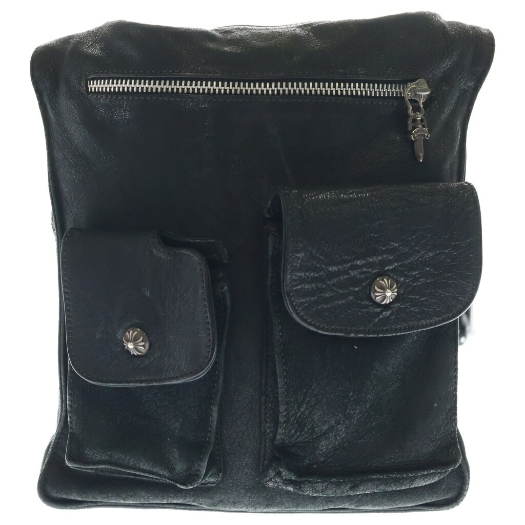 CHROME HEARTS(クロムハーツ) F-SLINGER SHOULDER BAG Fスリンガー スエードクロス ショルダーバッグ 黒いこと【中古】【度合いB】【色つや黒いこと】【取りまわしバス発着場原宿】