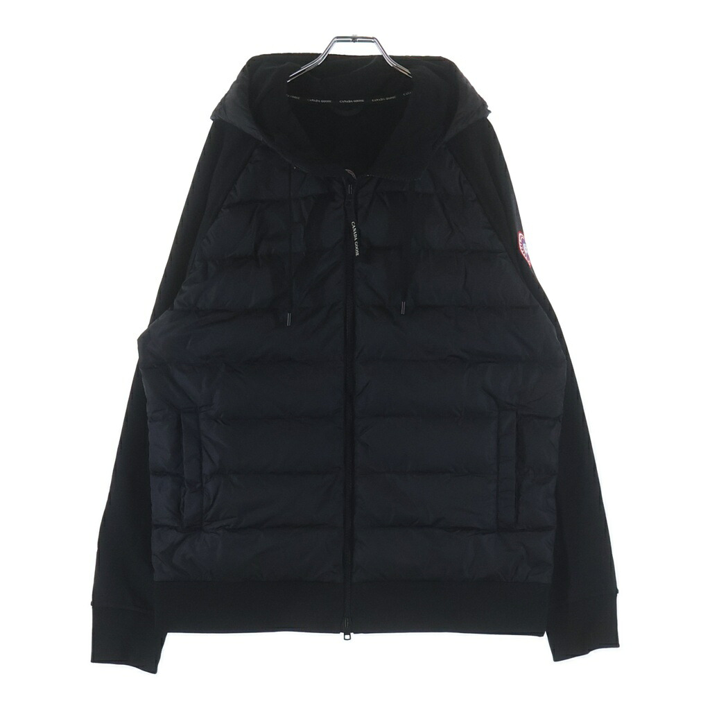 CANADA GOOSE(カナダグース) 大きさ:L/G 御機嫌ブリッジ回路ヒューロン湖 フーディジャケット 黒いこと ナイロン #L/G【中古】【座標軸B】【色合い黒いこと】【オンライン制限事項商いもの】