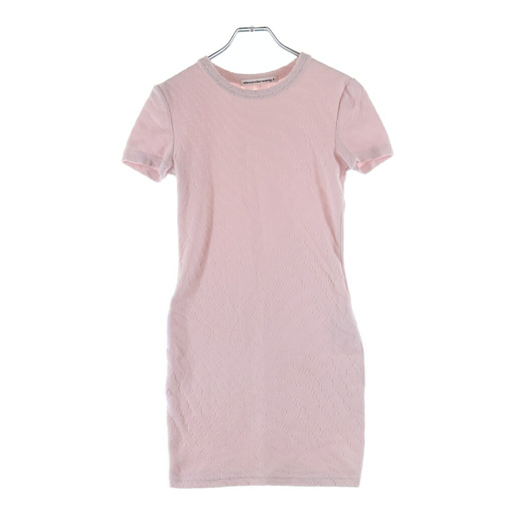 ALEXANDER WANG(アレキサンダーワン) サイズ:XS 総柄 ナイロン ポリウレタンワンピース ピンク 4CC1246235【中古】【程度B】【カラーピンク】【オンライン限定商品】｜ブランド買取・販売　BRING