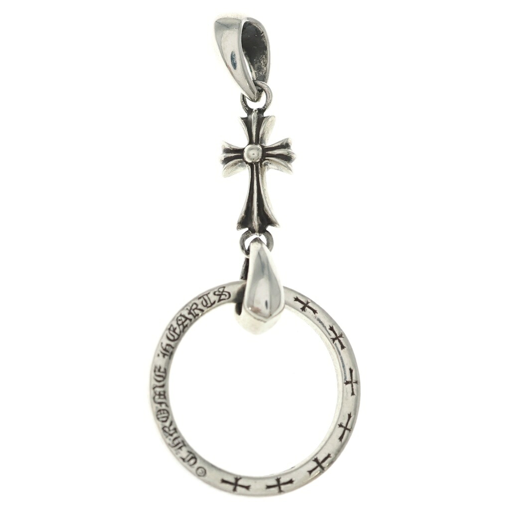 CHROME HEARTS(クロムハーツ) EWLP NTFL BBF ベイビーファットクロス アイウェアループ シャンデリヤとっ始め しろがね色 BCA256【中古】【度合いB】【色つやしろがね色】【取りまわしバス発着場BRINGご廟店】
