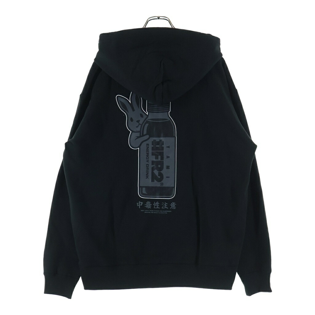 FR2(エフアールツー) サイズ:XL Embroidery Zip Hoodie FR2闇 大阪限定 ジップアップスウェットパーカー フーディー ブラック【新古品/中古】【程度S】【カラーブラック】【取扱店舗BRING福岡天神店】｜ブランド買取・販売　BRING