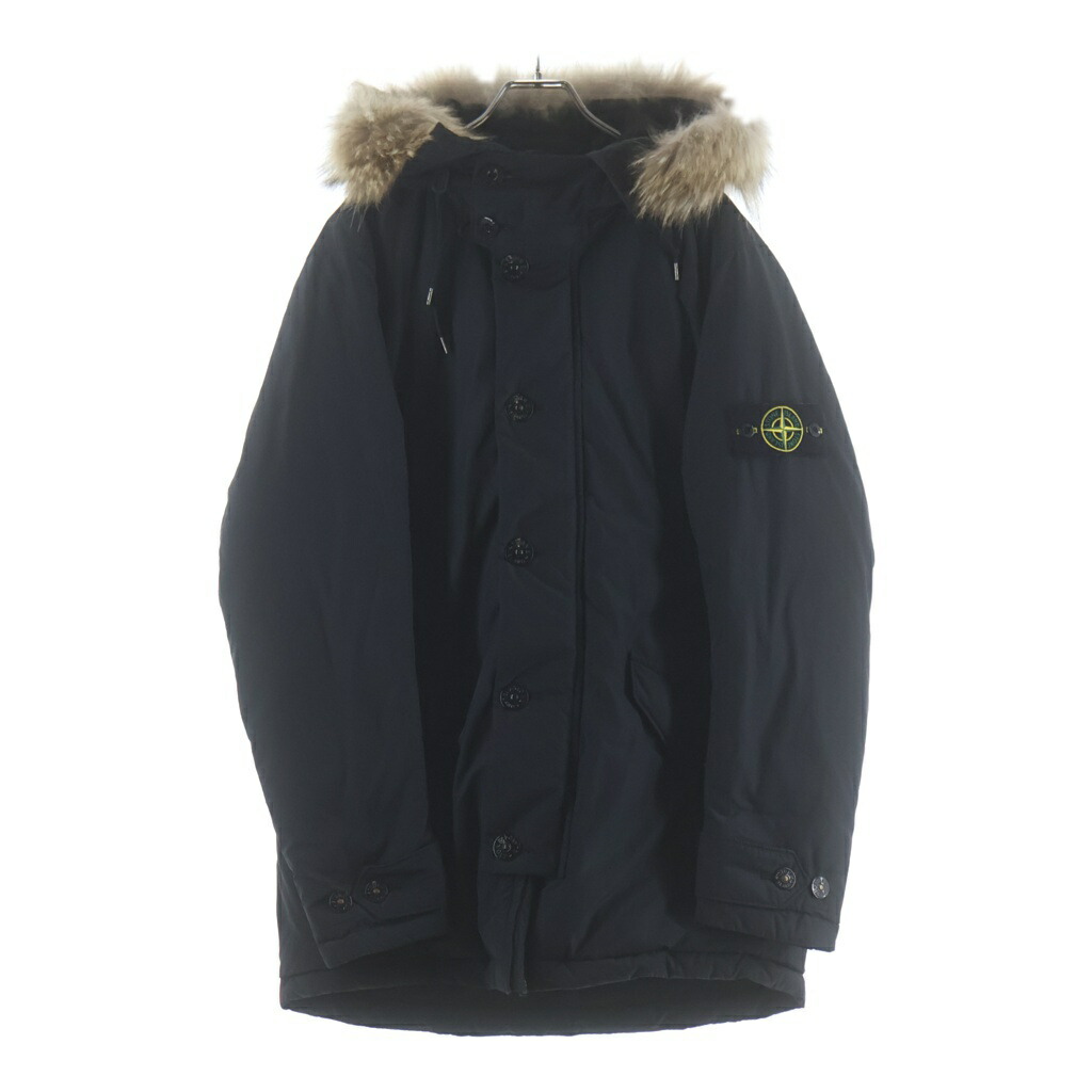 STONE ISLAND(ストーンアイランド) 大いさ:S MICRO REPS DOWN ダブル隠し ジップアップ 毛皮付き添い人フーデットダウンジャケット 黒いこと 611540926-A【中古】【座標軸A】【色合い黒いこと】【オンライン制限事項商いもの】