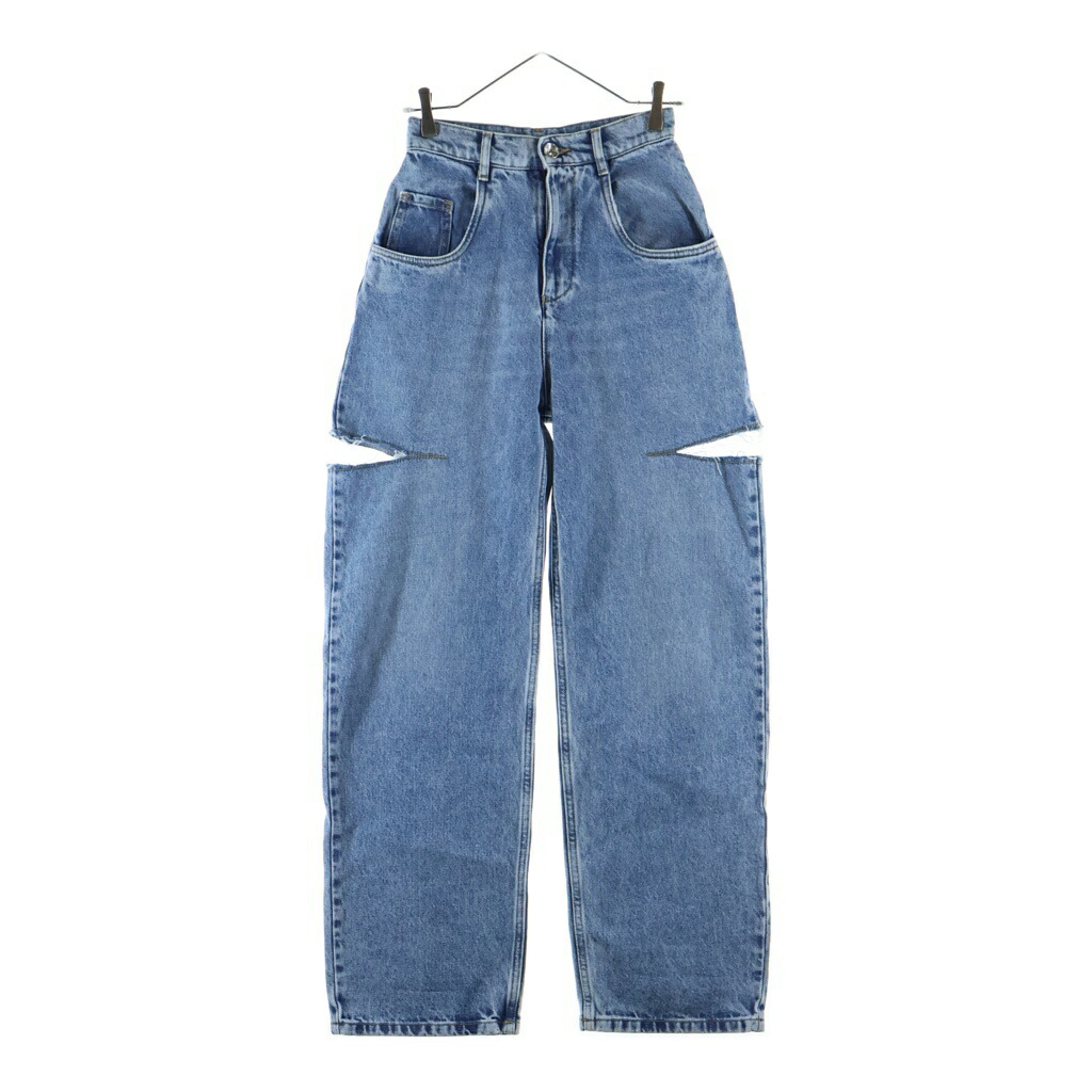 Maison Martin Margiela(メゾンマルタンマルジェラ) 大きさ:36 SLASH DETAIL DENIM PANTS 不都合産業 ジーンズズボン下 インディゴ S51天使の都市0051 S30513【中古】【座標軸B】【色合い青色】【取りまわしバス発着場BRING福岡天神店】