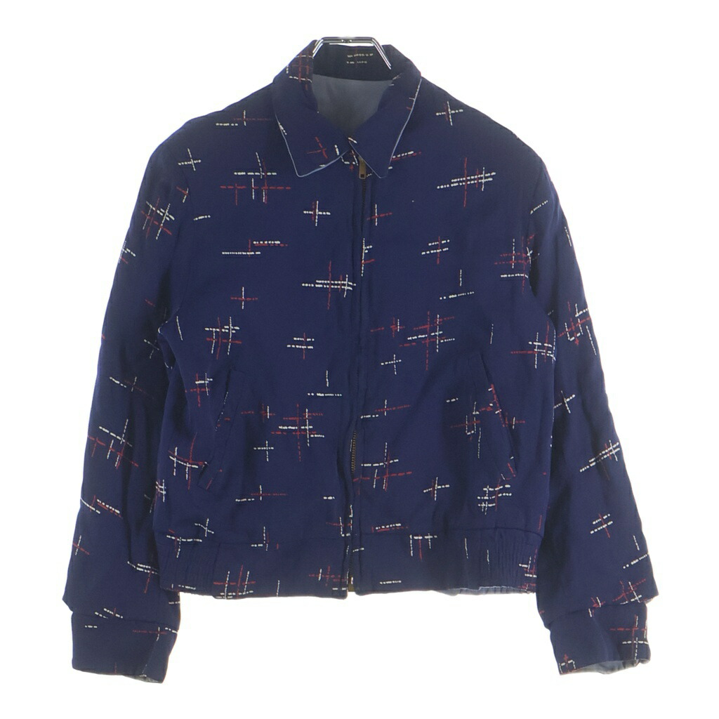 VINTAGE(ヴィンテージ) 50S VINTAGE ヴィンテージ 棒TALON 人絹ギャバジン かすり リバーシブルジャケット 米国海軍【中古】【座標軸B】【カラーネイビー】【取りまわしバス発着場AWESOME高円寺店】
