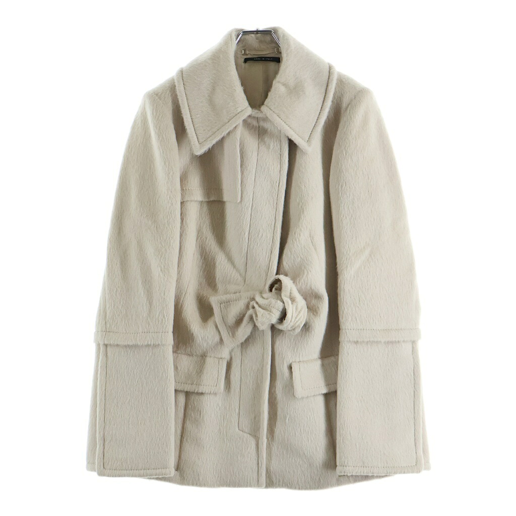 GUCCI(グッチ) 大きさ:42 アルパカウールコート 象牙色 #42 131103【中古】【座標軸B】【色つやベージュ】【オンライン押さえる商いもの】