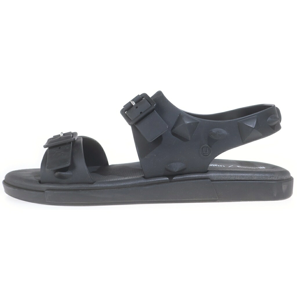 melissa(メリッサ) 大きさ:24 1/2 ×アンダー覆いかぶせる サンダル 黒いこと #24 1/2【中古】【座標軸A】【色つや黒いこと】【オンライン押さえる商いもの】
