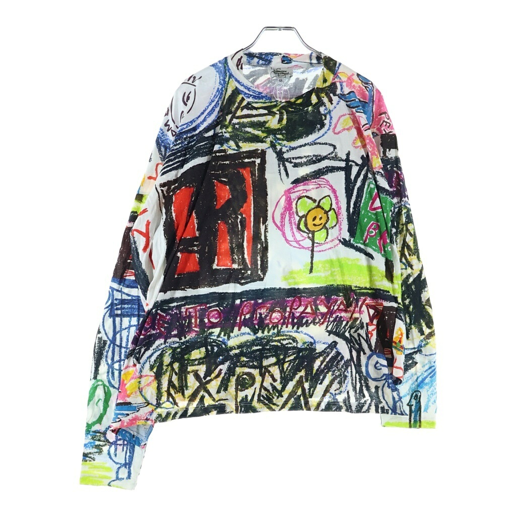 Vivienne Westwood(ヴィヴィアンウエストウッド) 大きさ:48 クレヨンラグ書き絵の具 長袖プルオーバー カットソー マルチ色合い VW-24-77071【中古】【座標軸B】【色合いマルチ色合い】【オンライン制限事項商いもの】