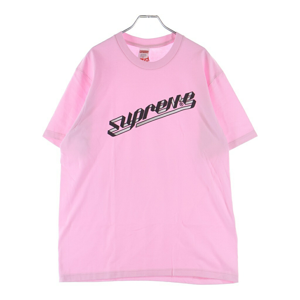 SUPREME(シュプリーム) 大きさ:M 23AW Banner S/S TEE 旗幟 半袖 労働者の一団のど首 ティーシャツ さくら色【中古】【度合いA】【色つやさくら色】【取りまわしバス発着場BRING梅田茶屋町店】