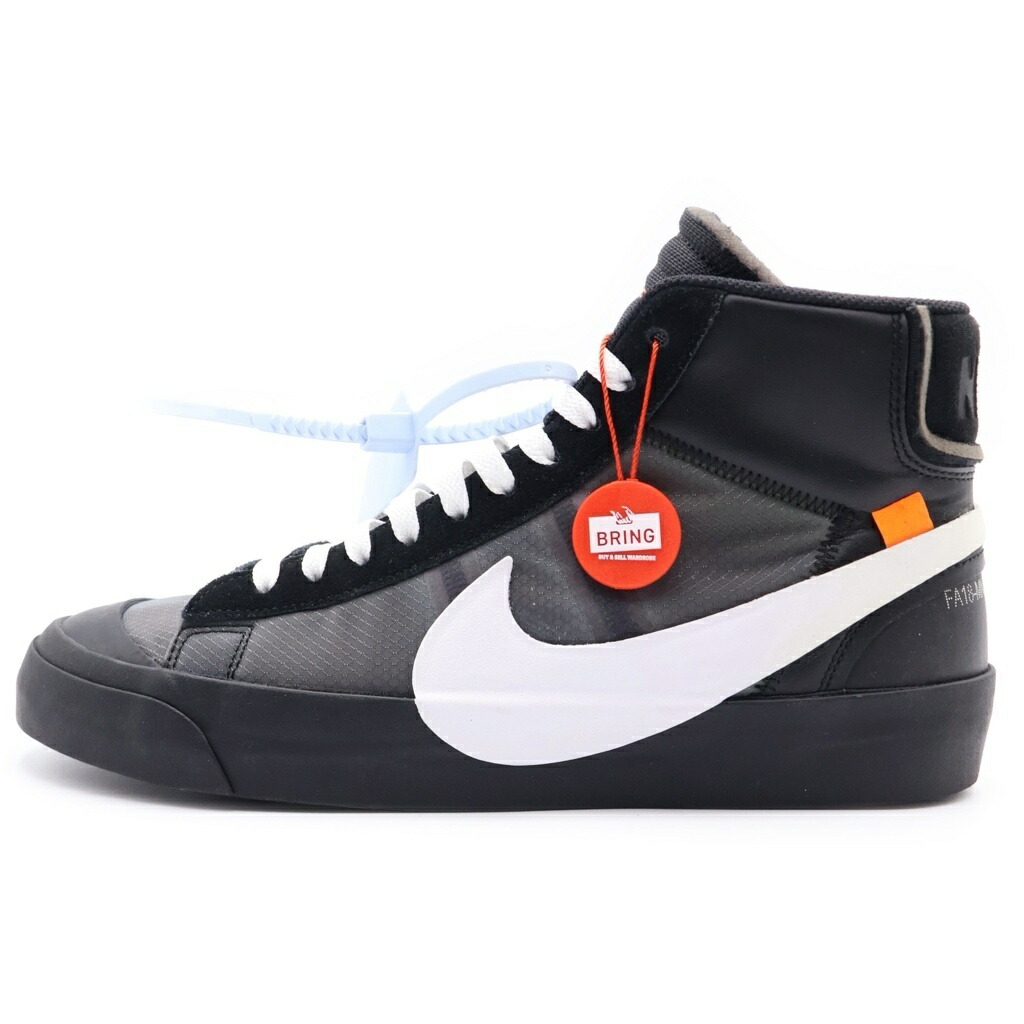 NIKE(ナイキ) 大いさ:27.5糎 ×OFF-WHITE BLAZER STUDIO MID GRIM REAPER 象牙色 ブレーザースタジオ ミッドグリムリーパー ミッドカットスニーカー 黒いこと US9.5/27.5糎 AA3832-001【中古】【座標軸A】【色合い黒いこと】【取りまわしバス発着場BRING KICKS】