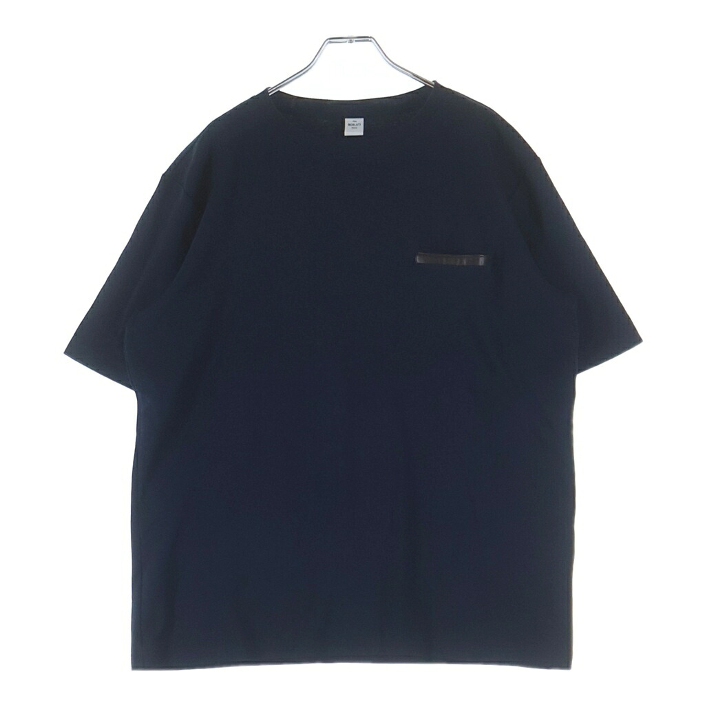 Berluti(ベルルッティ) サイズ:L 胸ポケットレザー切替 クルーネック 半袖Tシャツ ネイビー R28JRS155JAEK【中古】【程度A】【カラーネイビー】【取扱店舗BRING梅田茶屋町店】｜ブランド買取・販売　BRING